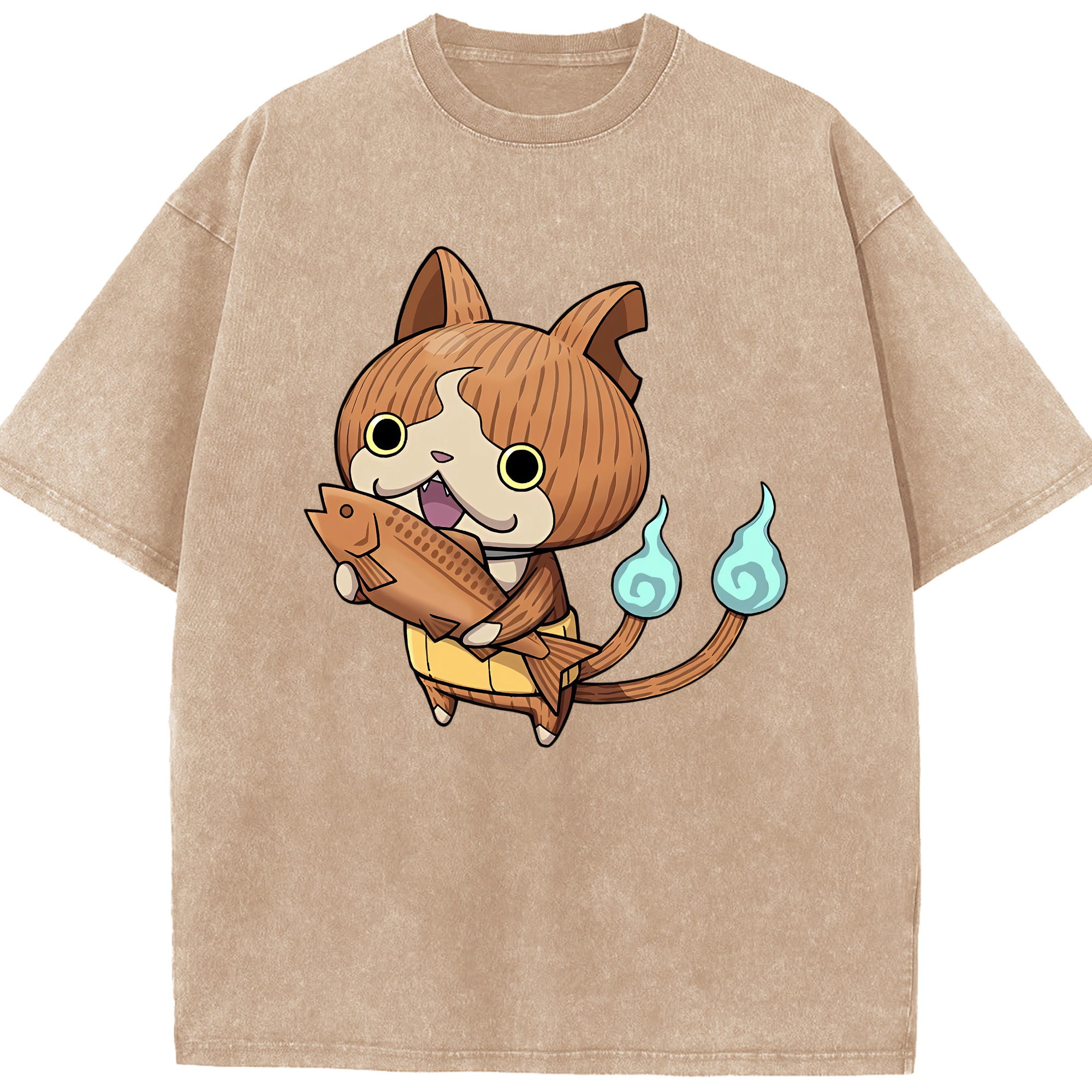 （画像用） 妖怪ウォッチ Yo-kai Watch 綿100% ヴィンテージ風 半袖Tシャツ（フロントプリント）