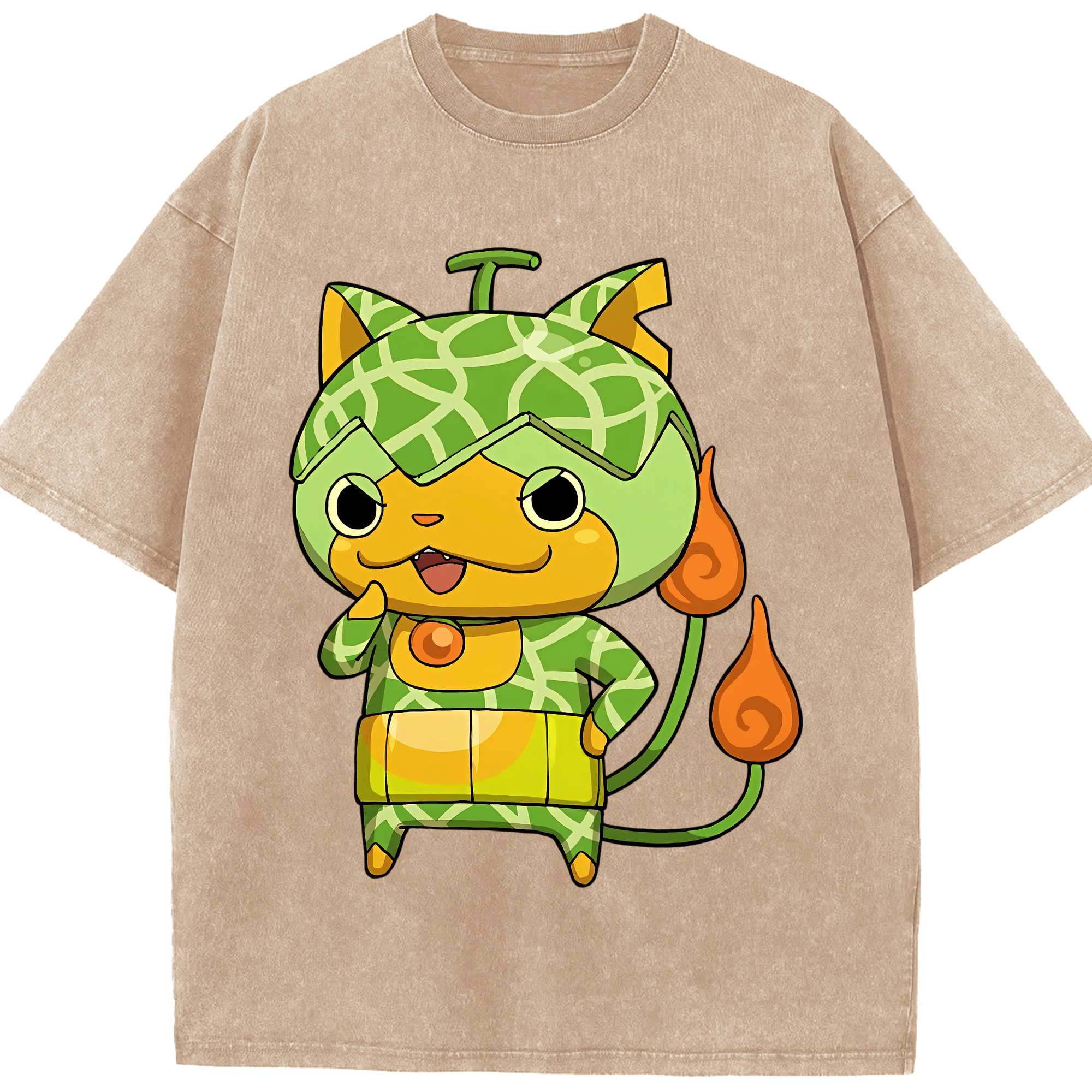 （画像用） 妖怪ウォッチ Yo-kai Watch 綿100% ヴィンテージ風 半袖Tシャツ（フロントプリント）