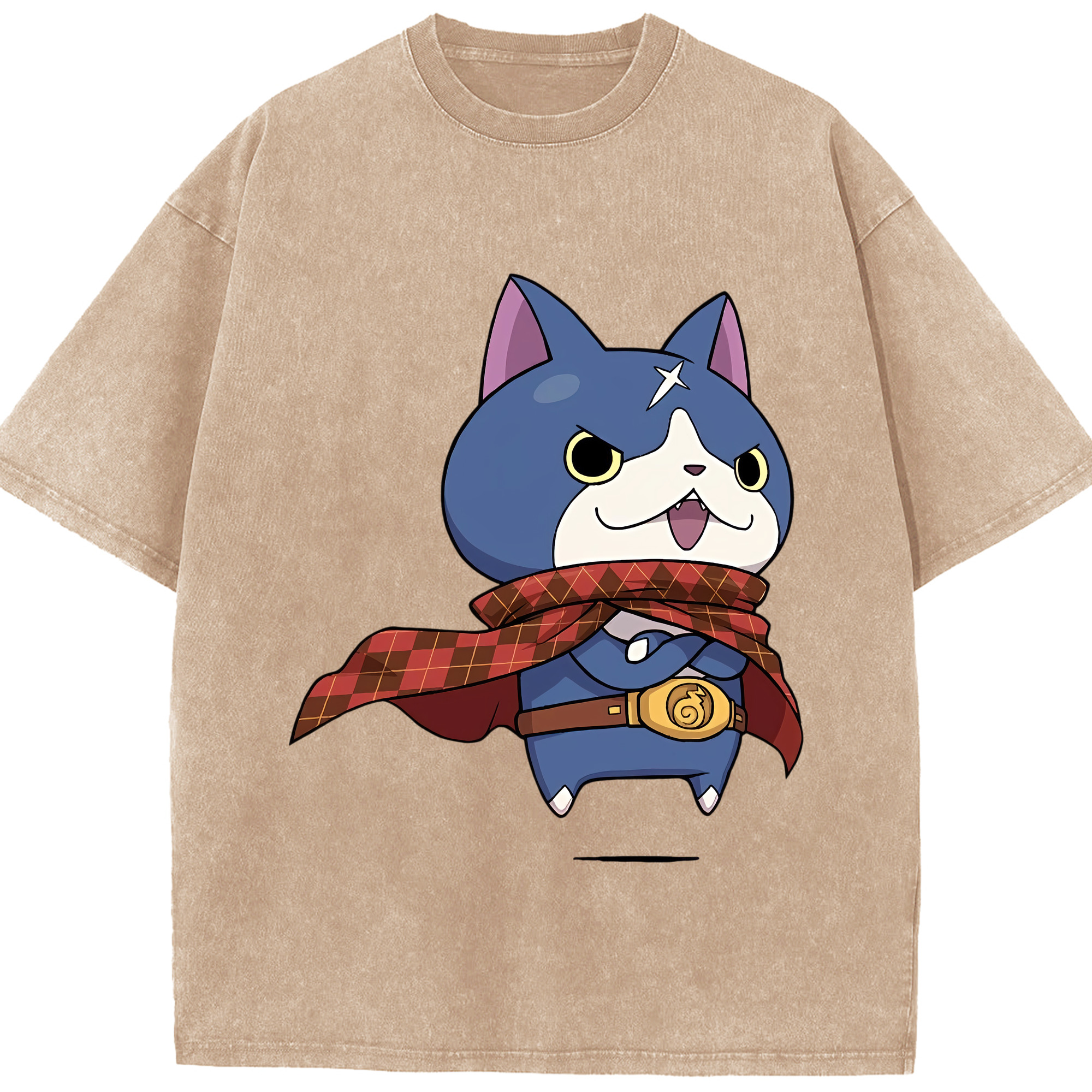 （画像用） 妖怪ウォッチ Yo-kai Watch 綿100% ヴィンテージ風 半袖Tシャツ（フロントプリント）