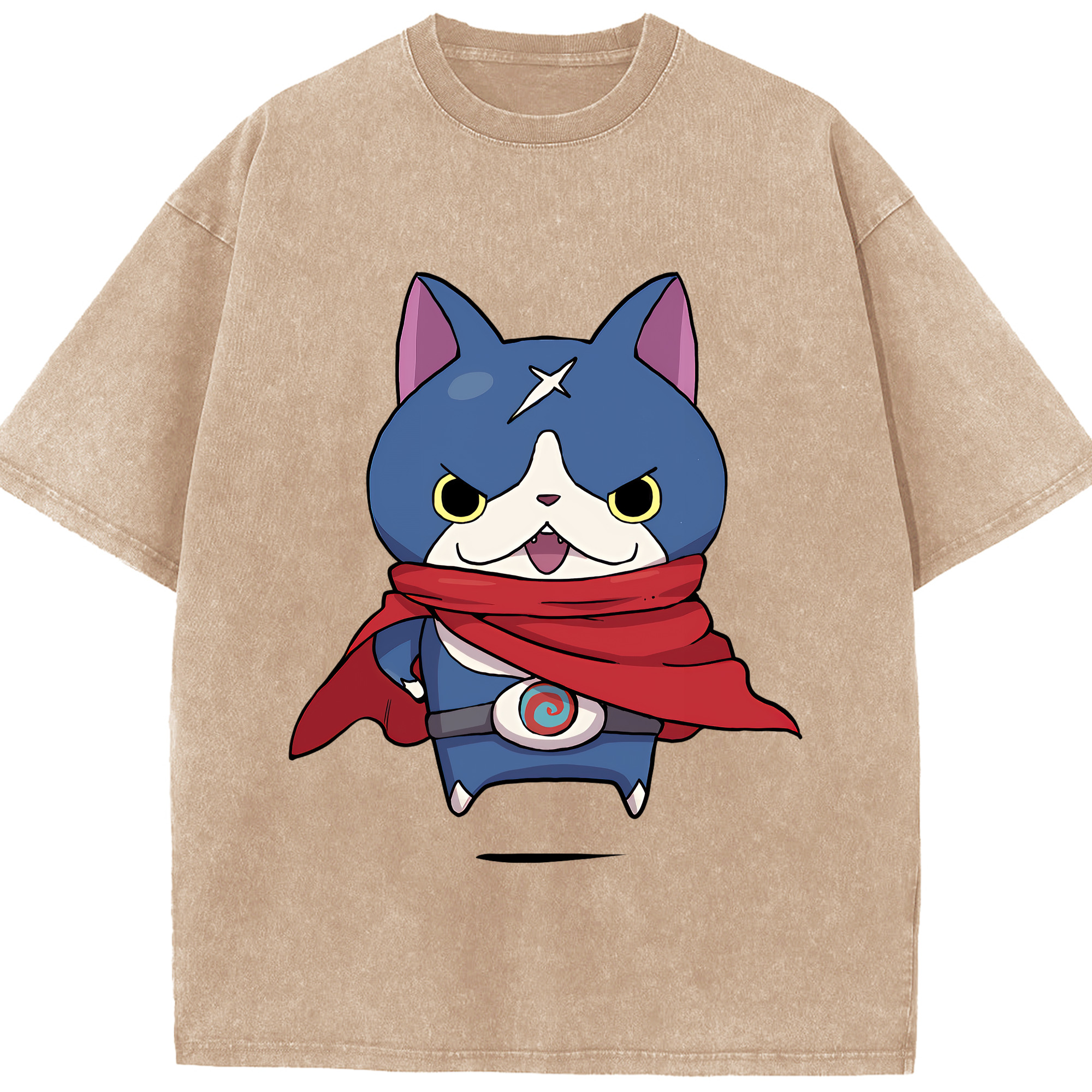 （画像用） 妖怪ウォッチ Yo-kai Watch 綿100% ヴィンテージ風 半袖Tシャツ（フロントプリント）