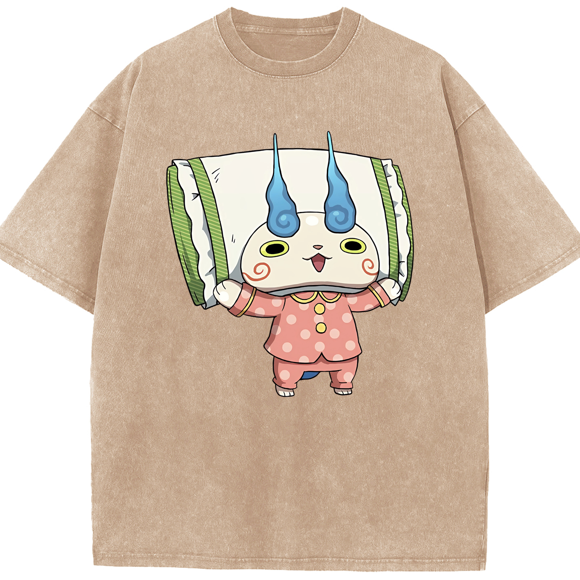（画像用） 妖怪ウォッチ Yo-kai Watch 綿100% ヴィンテージ風 半袖Tシャツ（フロントプリント）
