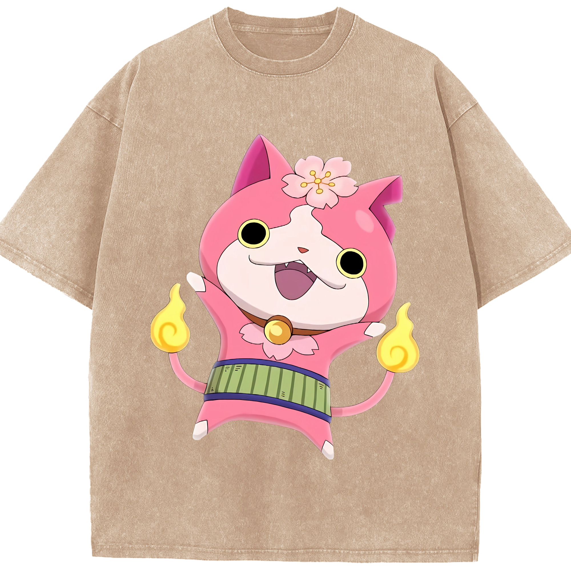 （画像用） 妖怪ウォッチ Yo-kai Watch 綿100% ヴィンテージ風 半袖Tシャツ（フロントプリント）