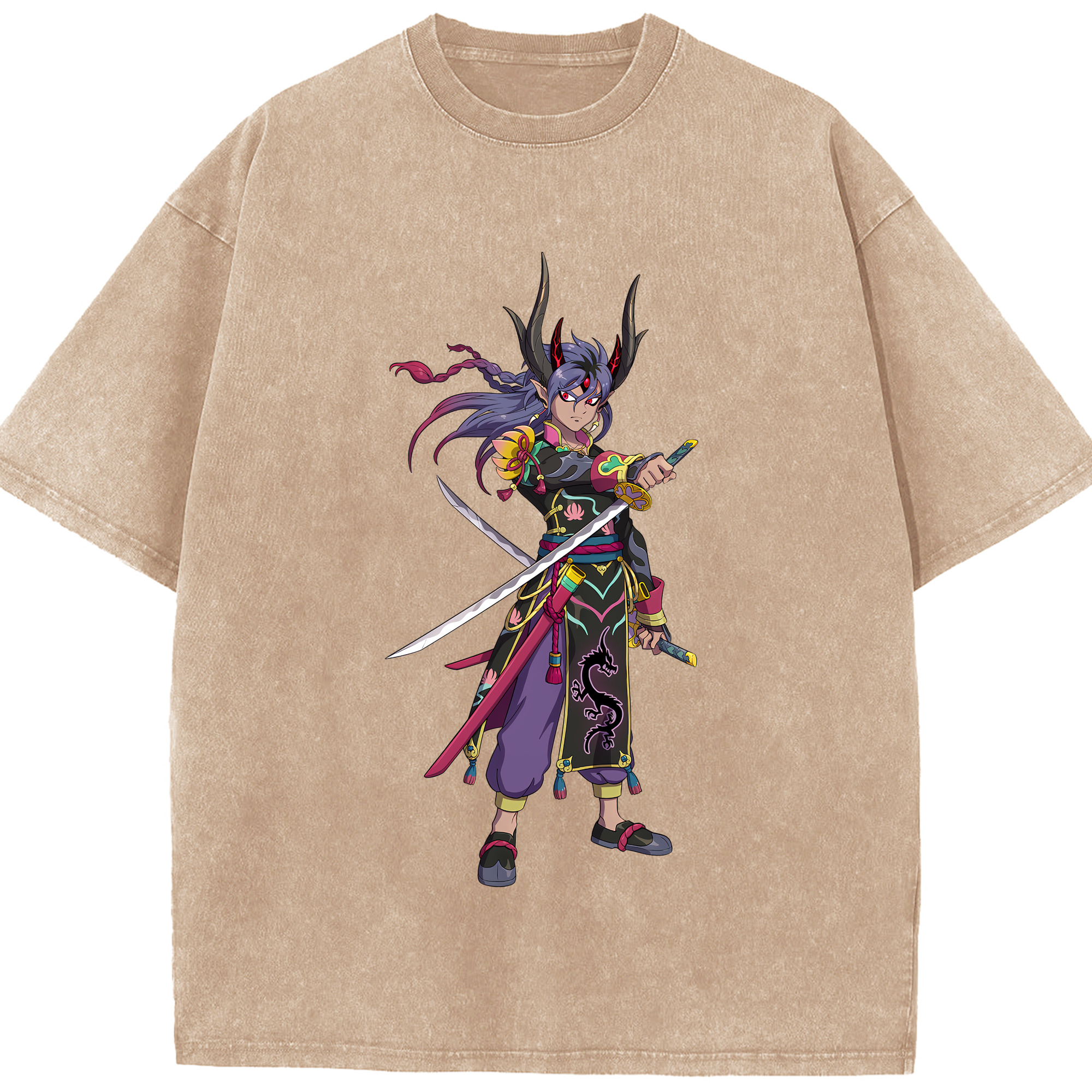 （画像用） 妖怪ウォッチ Yo-kai Watch 綿100% ヴィンテージ風 半袖Tシャツ（フロントプリント）