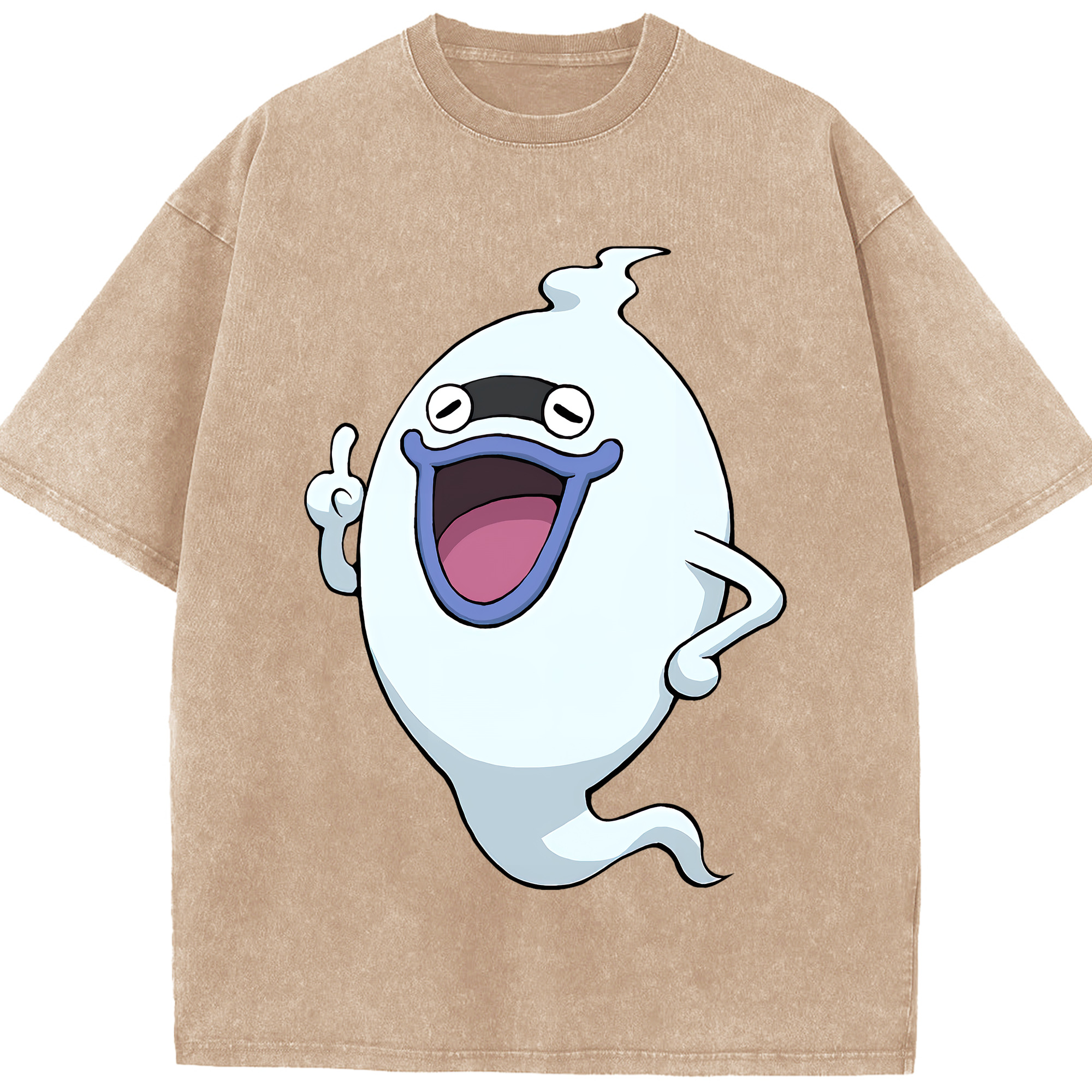 （画像用） 妖怪ウォッチ Yo-kai Watch 綿100% ヴィンテージ風 半袖Tシャツ（フロントプリント）