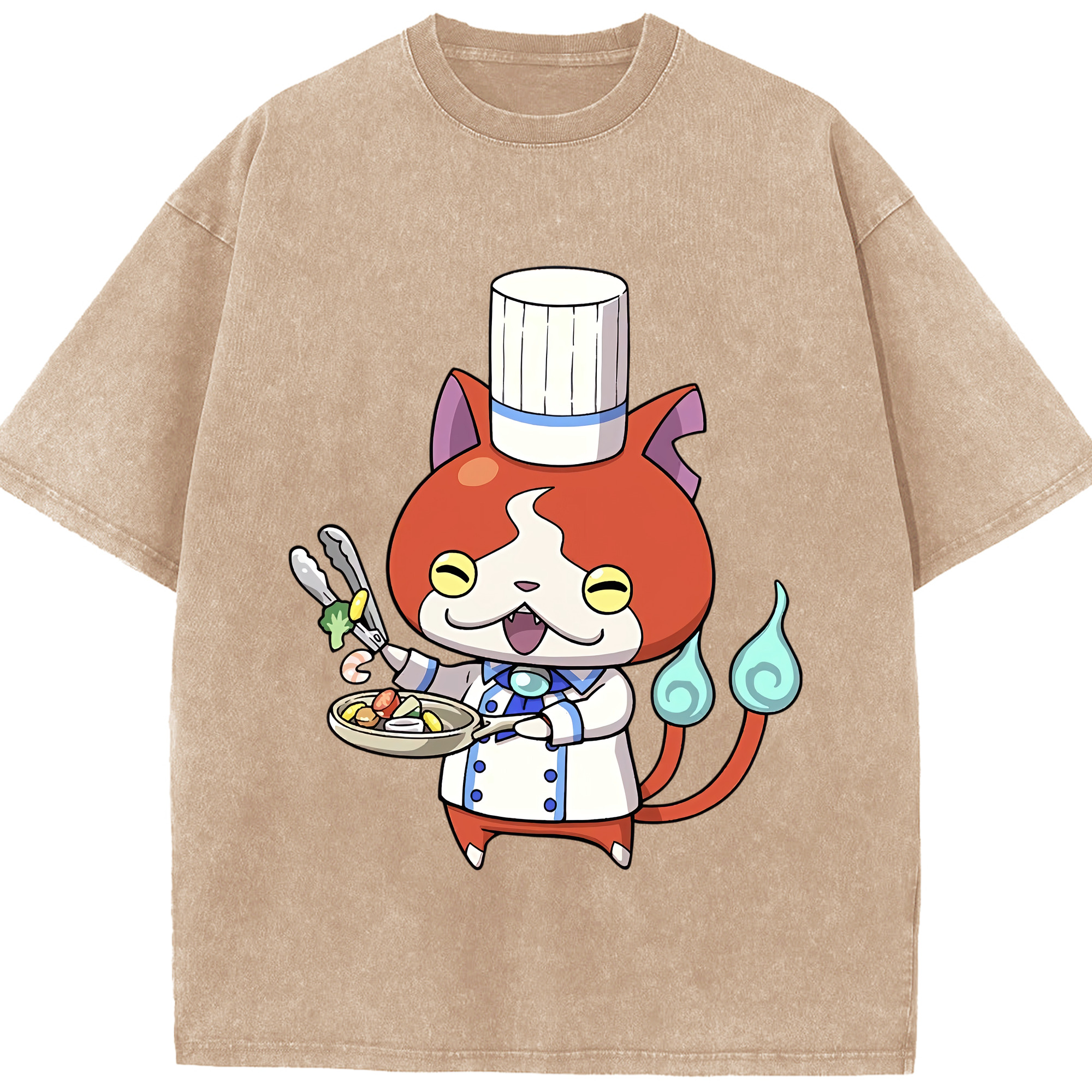 （画像用） 妖怪ウォッチ Yo-kai Watch 綿100% ヴィンテージ風 半袖Tシャツ（フロントプリント）