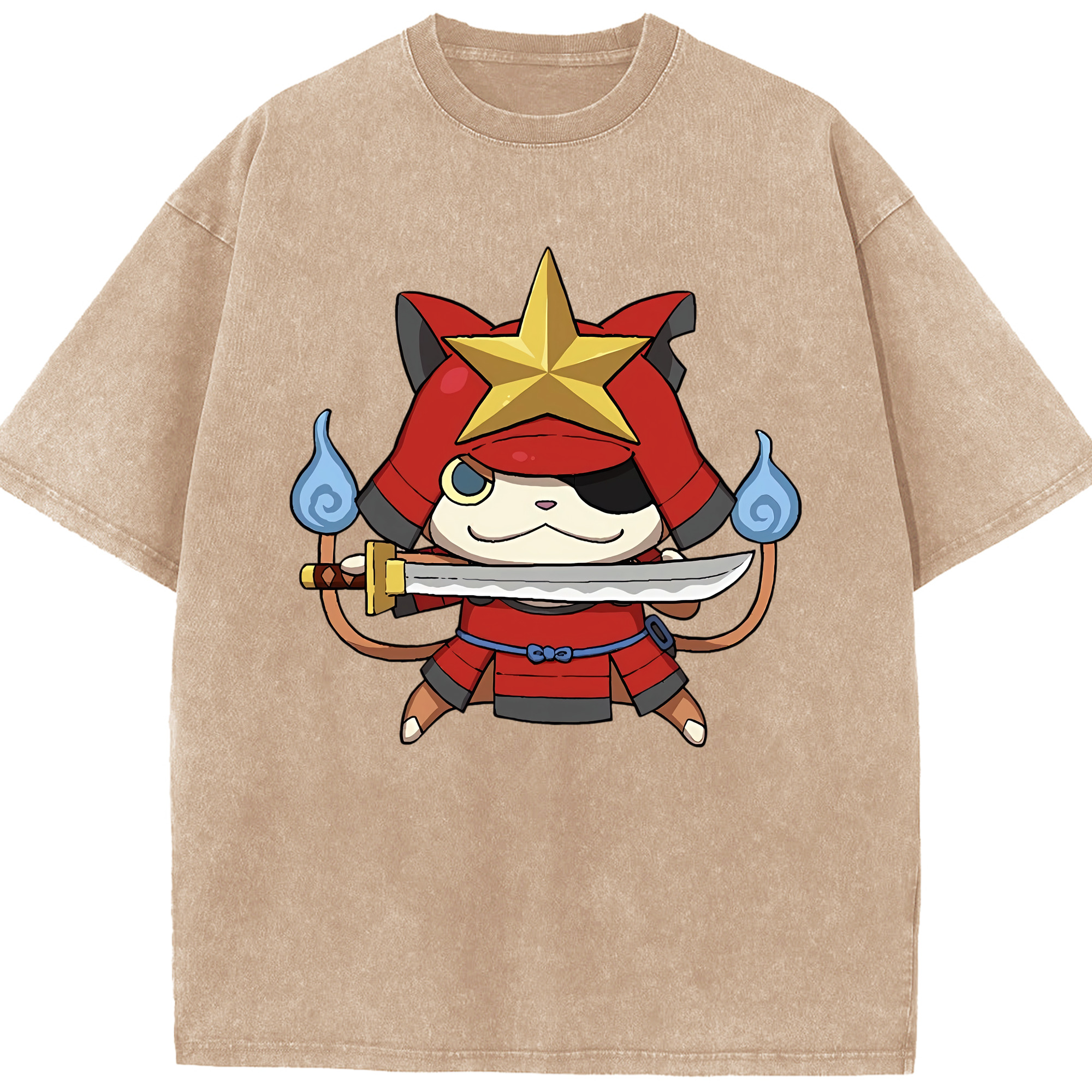 （画像用） 妖怪ウォッチ Yo-kai Watch 綿100% ヴィンテージ風 半袖Tシャツ（フロントプリント）