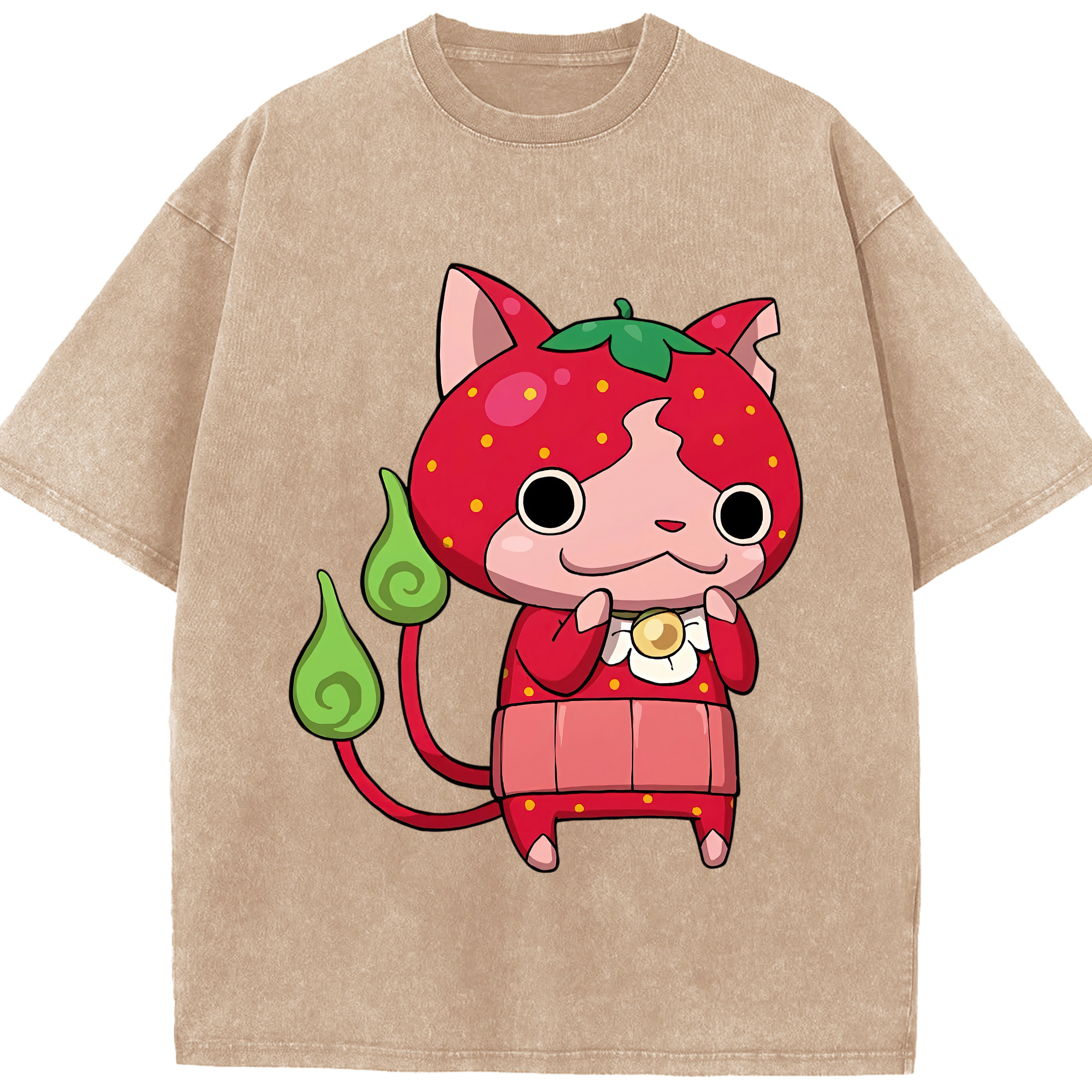（画像用） 妖怪ウォッチ Yo-kai Watch 綿100% ヴィンテージ風 半袖Tシャツ（フロントプリント）
