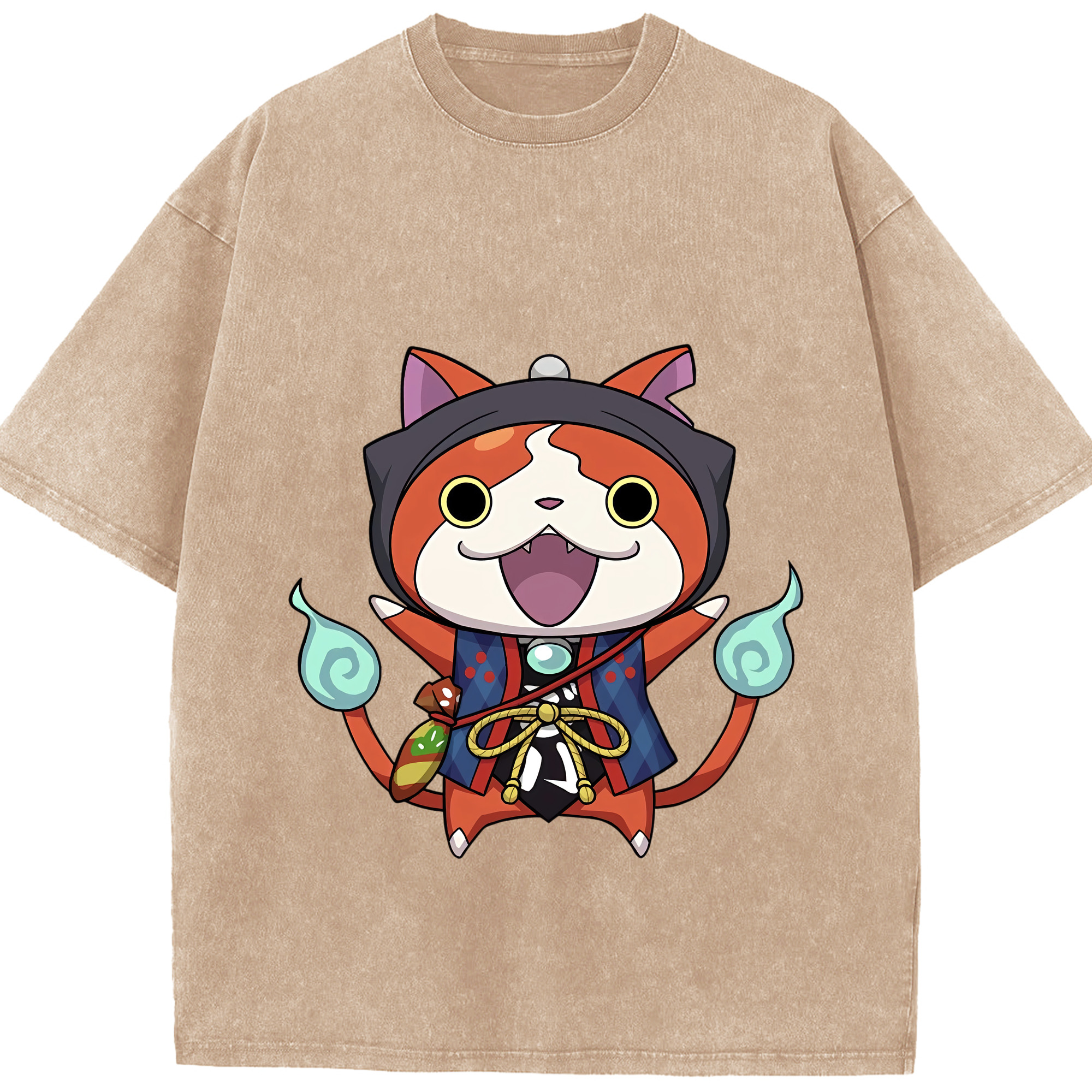 （画像用） 妖怪ウォッチ Yo-kai Watch 綿100% ヴィンテージ風 半袖Tシャツ（フロントプリント）