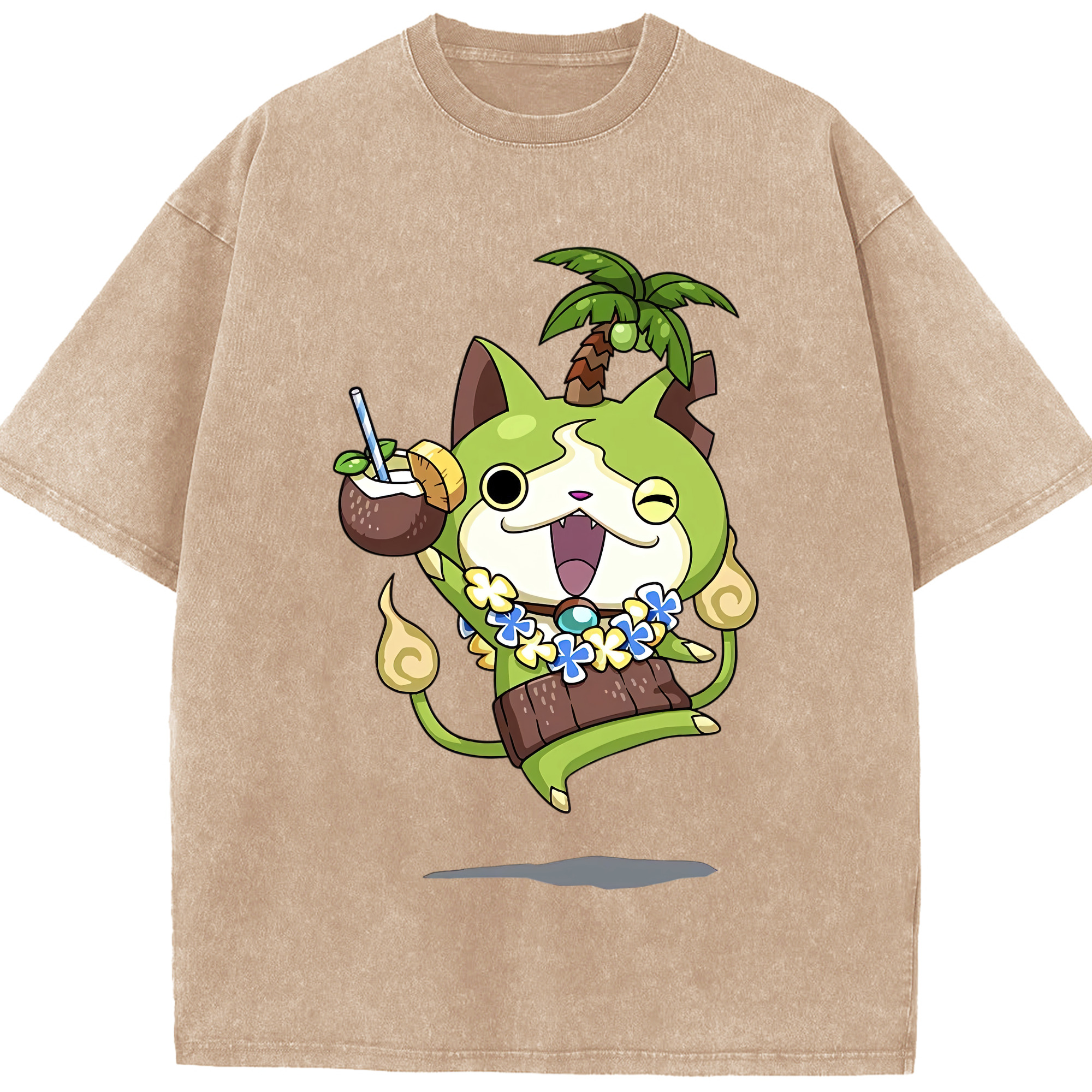 （画像用） 妖怪ウォッチ Yo-kai Watch 綿100% ヴィンテージ風 半袖Tシャツ（フロントプリント）
