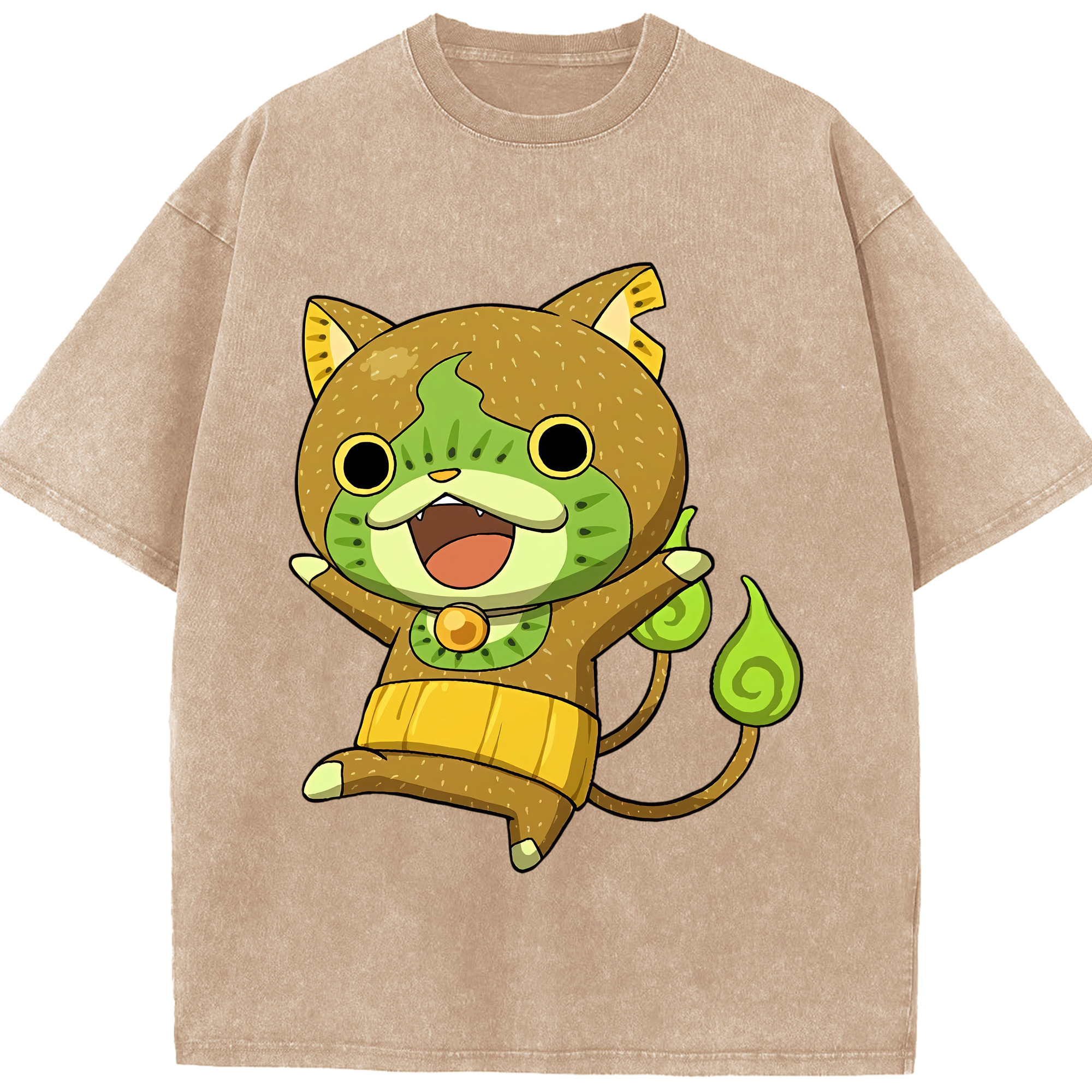 （画像用） 妖怪ウォッチ Yo-kai Watch 綿100% ヴィンテージ風 半袖Tシャツ（フロントプリント）