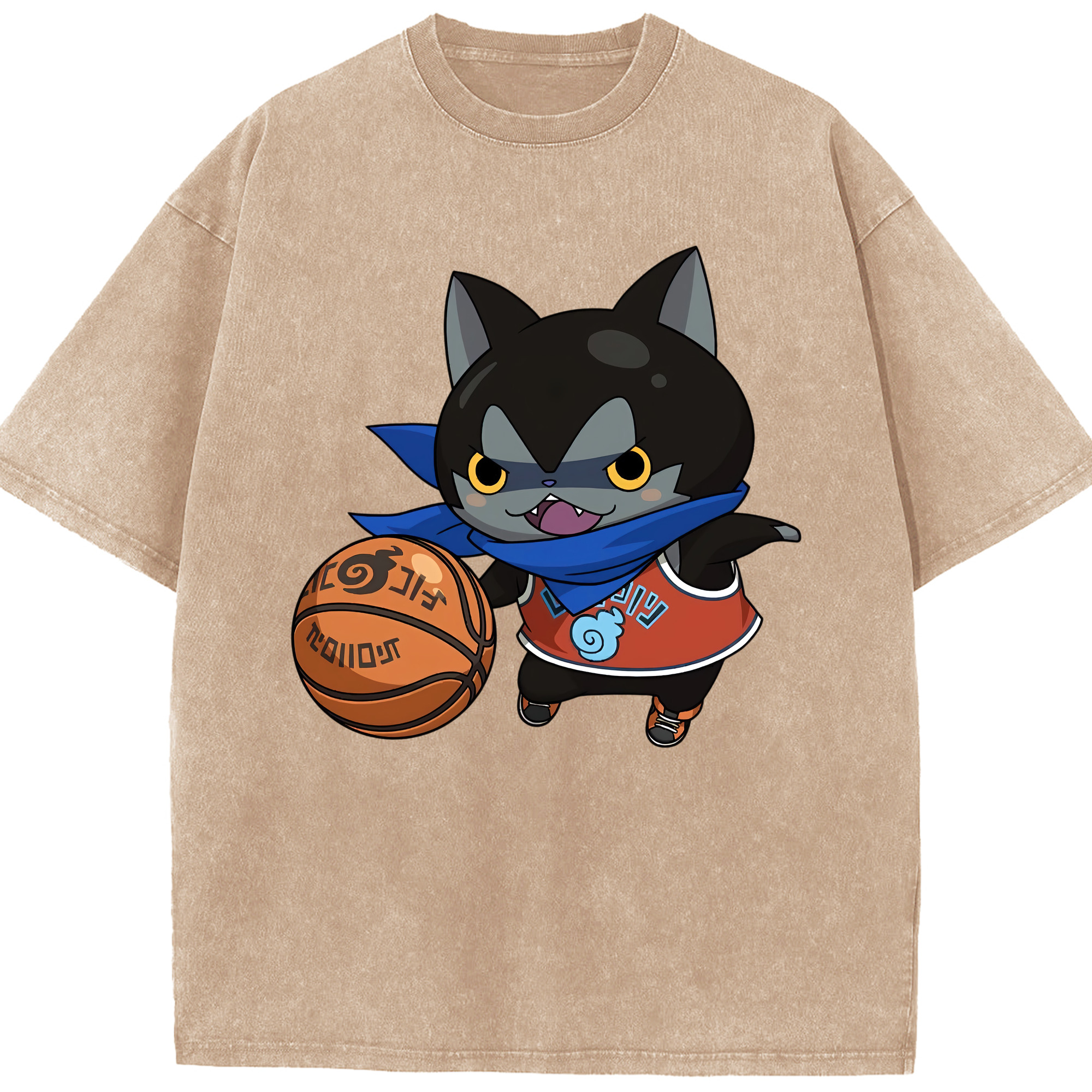 （画像用） 妖怪ウォッチ Yo-kai Watch 綿100% ヴィンテージ風 半袖Tシャツ（フロントプリント）