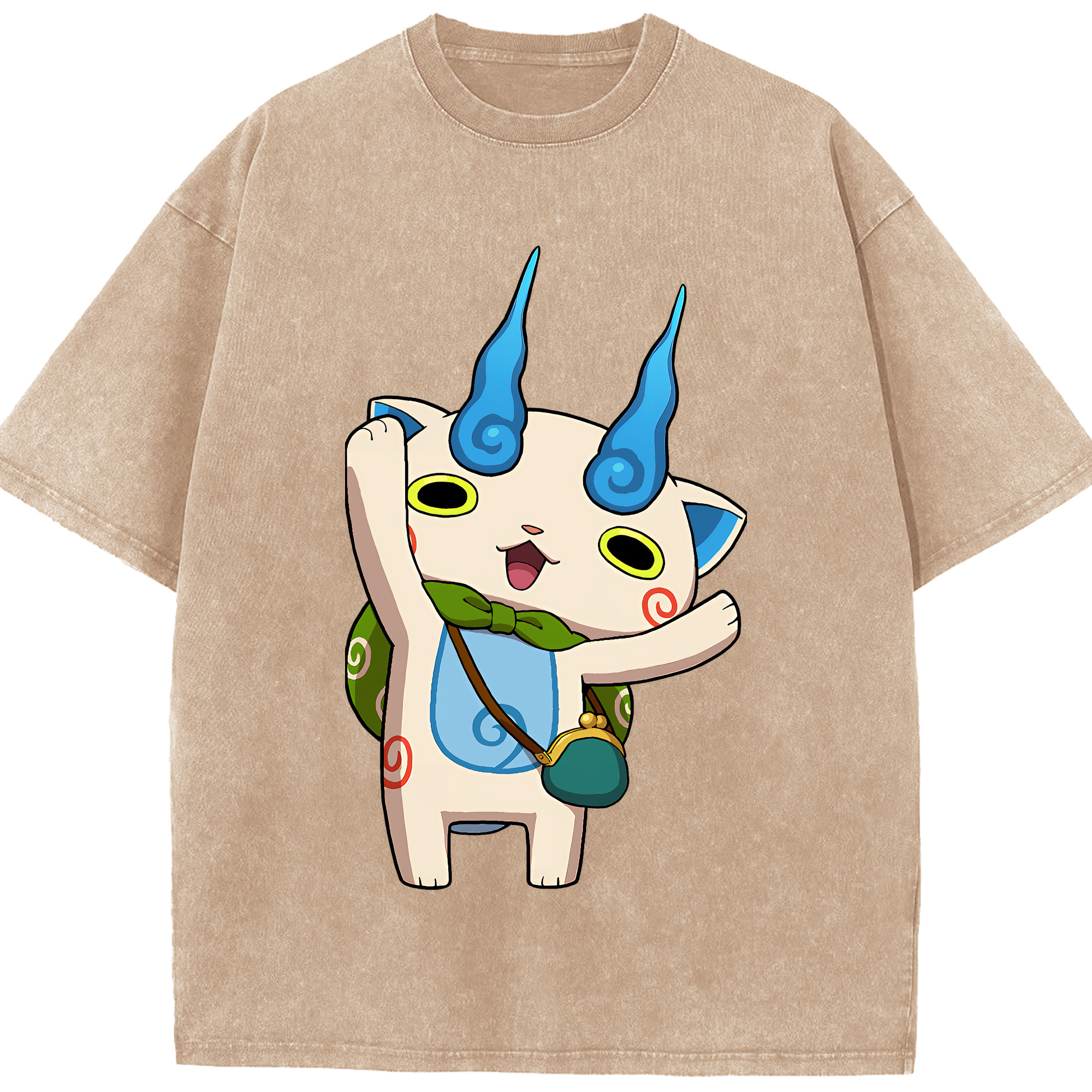 （画像用） 妖怪ウォッチ Yo-kai Watch 綿100% ヴィンテージ風 半袖Tシャツ（フロントプリント）