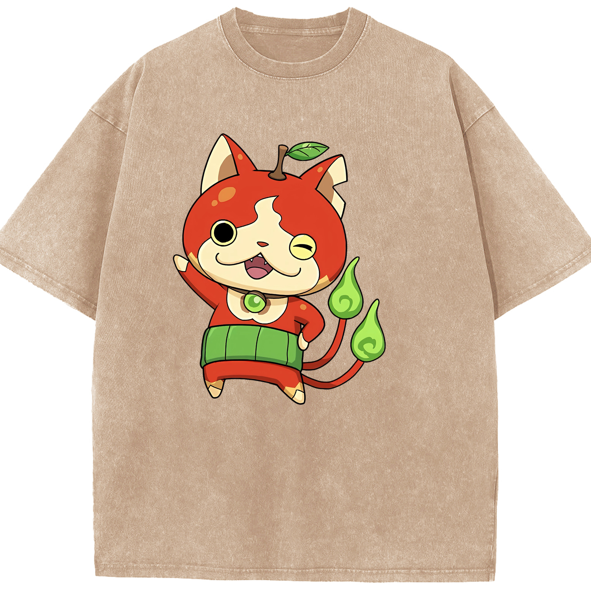 （画像用） 妖怪ウォッチ Yo-kai Watch 綿100% ヴィンテージ風 半袖Tシャツ（フロントプリント）
