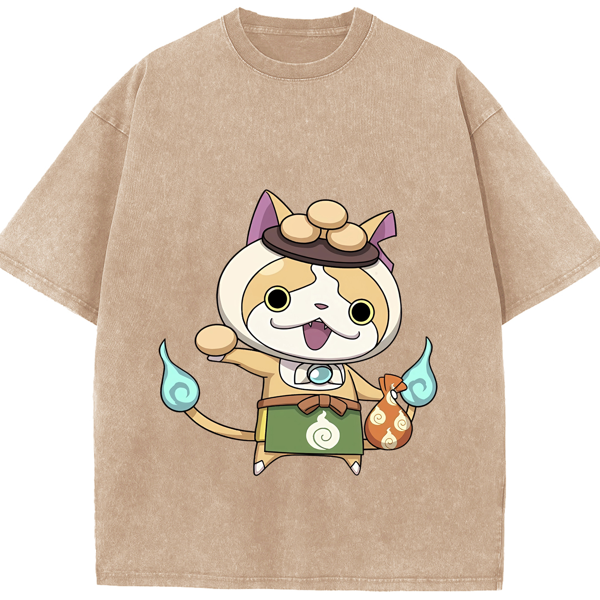 （画像用） 妖怪ウォッチ Yo-kai Watch 綿100% ヴィンテージ風 半袖Tシャツ（フロントプリント）