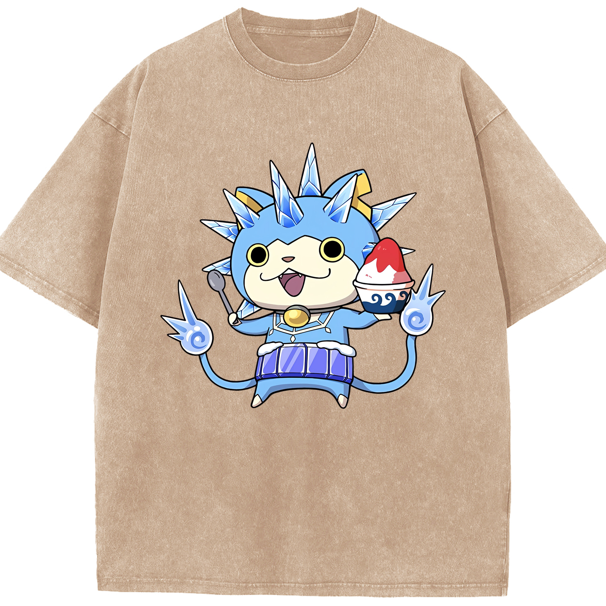 （画像用） 妖怪ウォッチ Yo-kai Watch 綿100% ヴィンテージ風 半袖Tシャツ（フロントプリント）