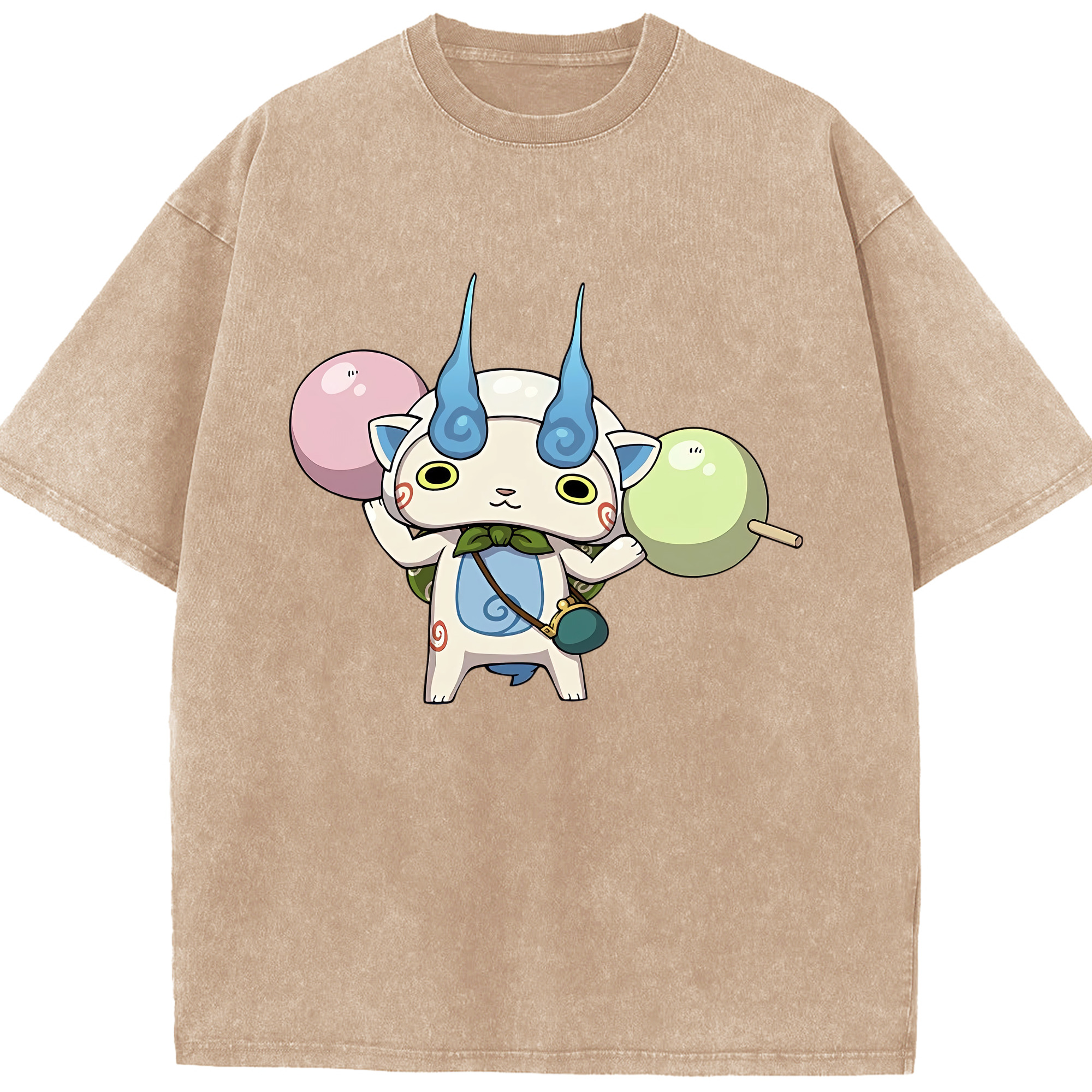 （画像用） 妖怪ウォッチ Yo-kai Watch 綿100% ヴィンテージ風 半袖Tシャツ（フロントプリント）