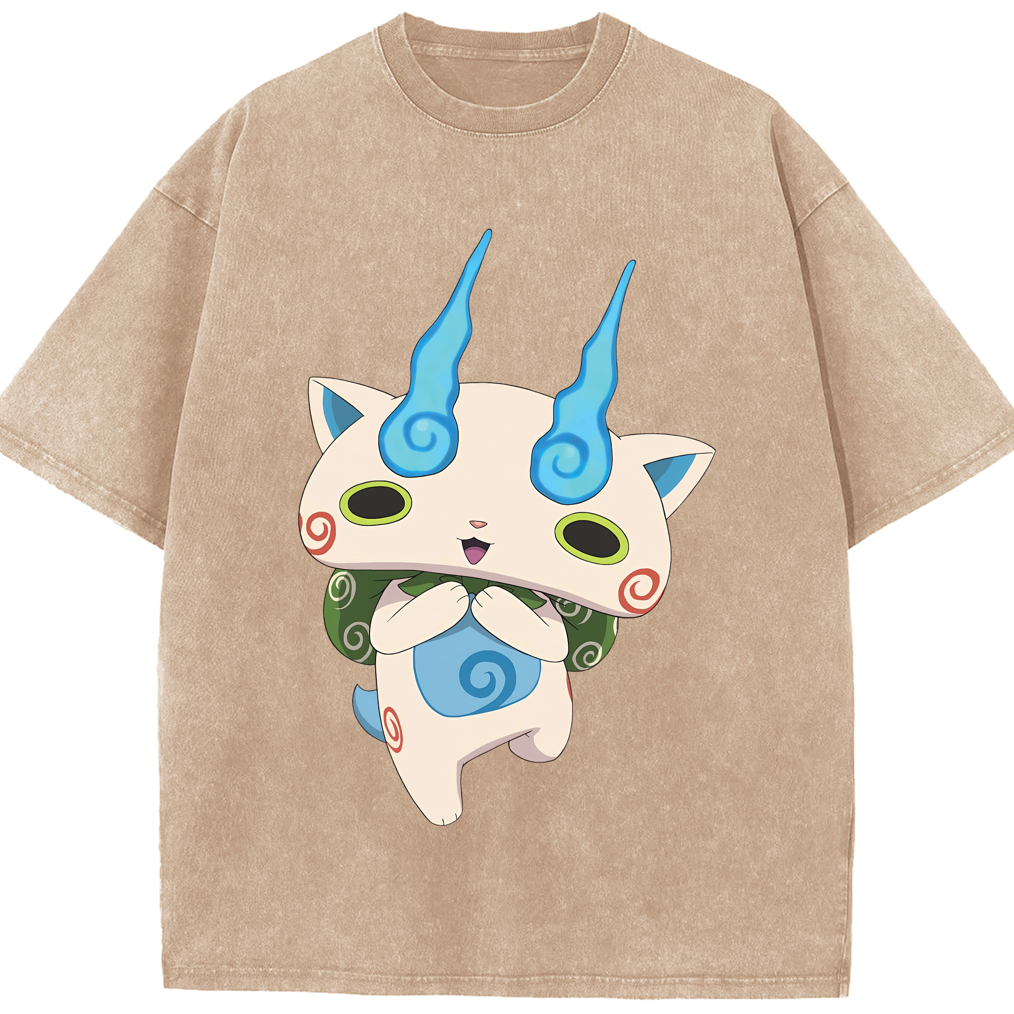 （画像用） 妖怪ウォッチ Yo-kai Watch 綿100% ヴィンテージ風 半袖Tシャツ（フロントプリント）