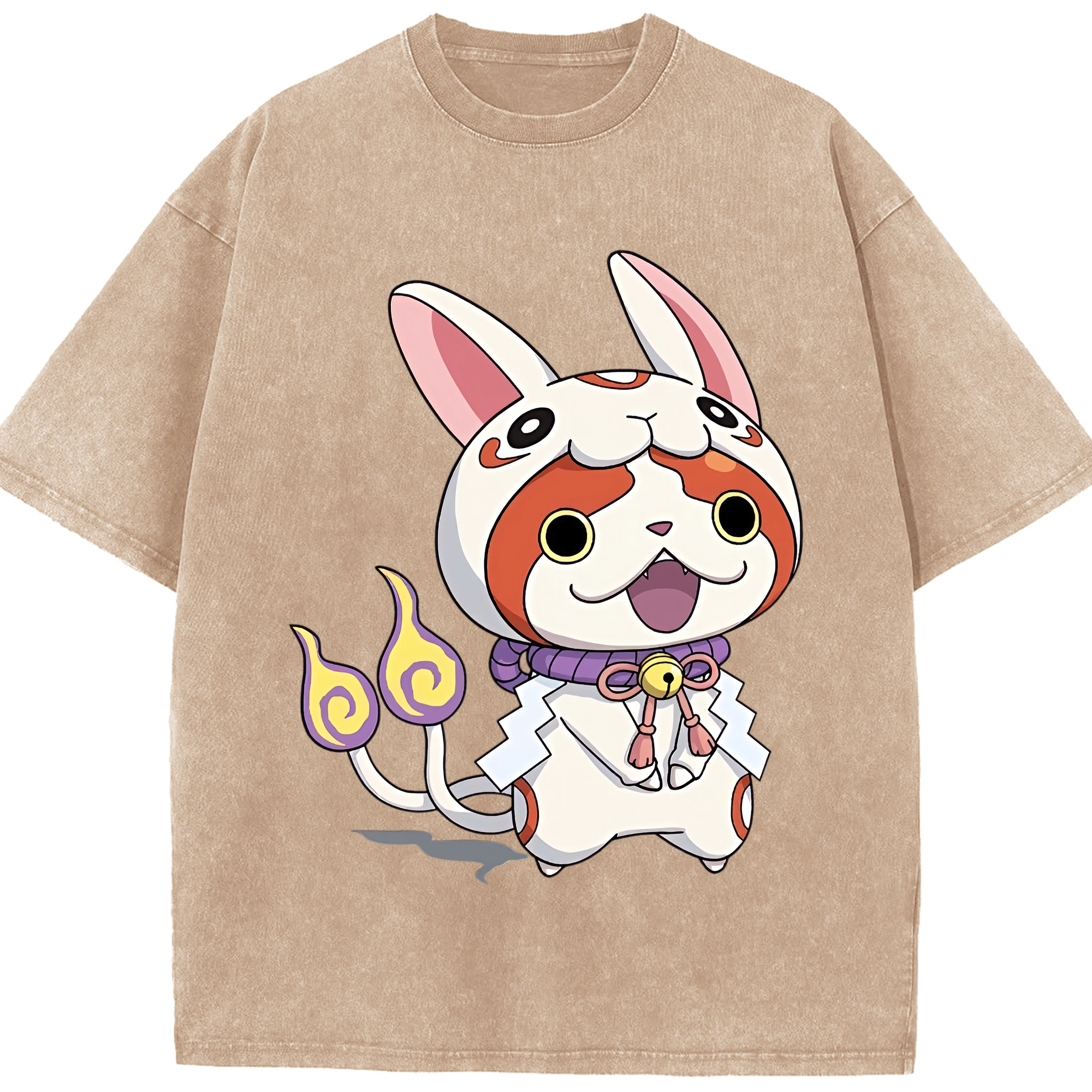 （画像用） 妖怪ウォッチ Yo-kai Watch 綿100% ヴィンテージ風 半袖Tシャツ（フロントプリント）