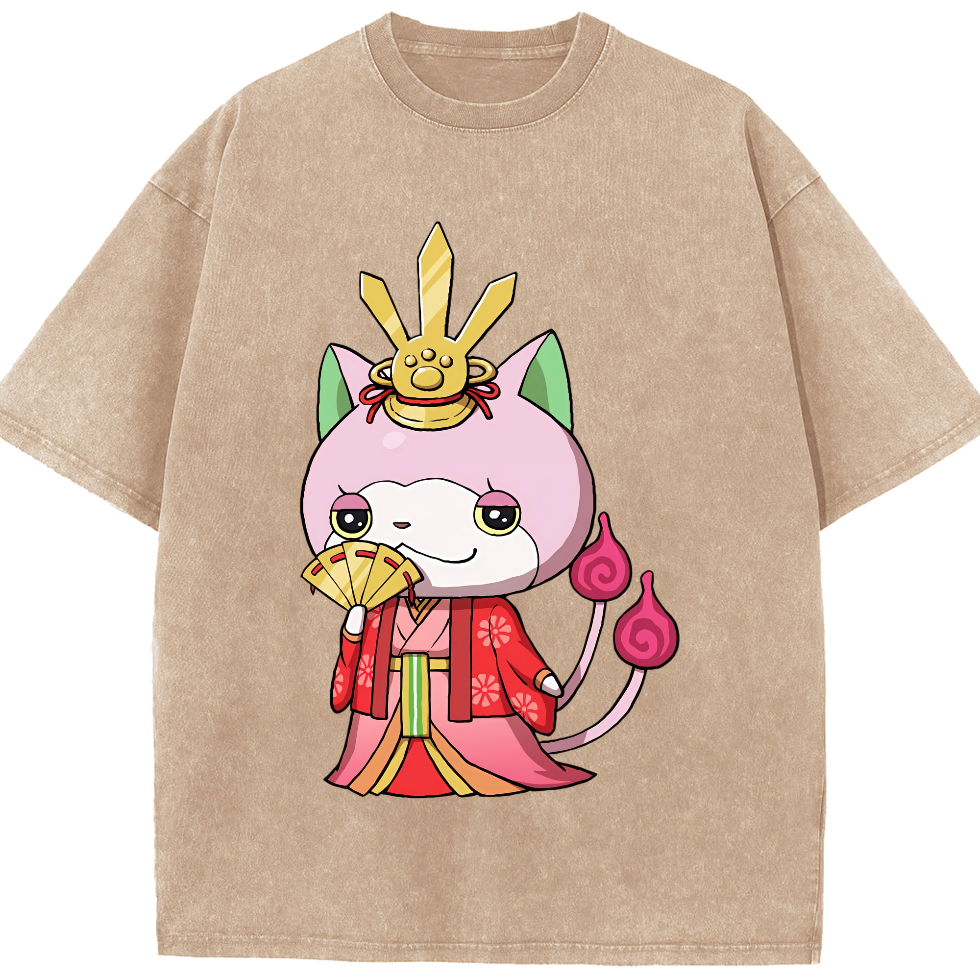 （画像用） 妖怪ウォッチ Yo-kai Watch 綿100% ヴィンテージ風 半袖Tシャツ（フロントプリント）