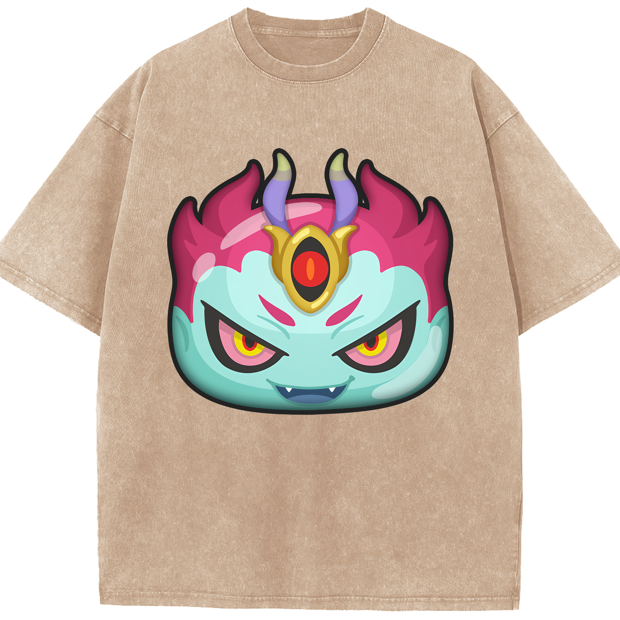 （画像用） 妖怪ウォッチ Yo-kai Watch 綿100% ヴィンテージ風 半袖Tシャツ（フロントプリント）