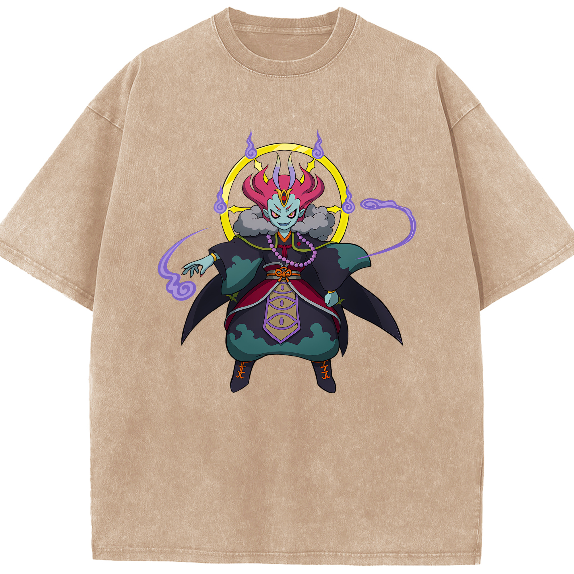 （画像用） 妖怪ウォッチ Yo-kai Watch 綿100% ヴィンテージ風 半袖Tシャツ（フロントプリント）