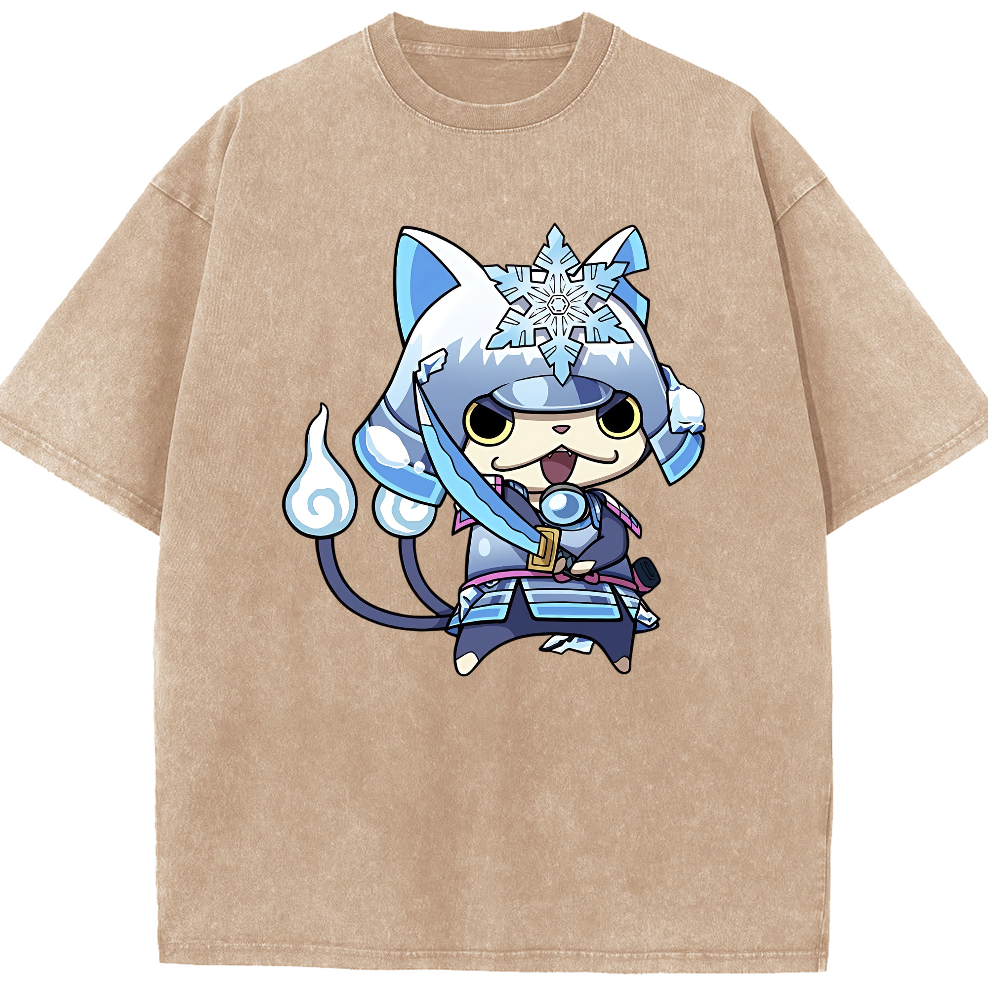 （画像用） 妖怪ウォッチ Yo-kai Watch 綿100% ヴィンテージ風 半袖Tシャツ（フロントプリント）