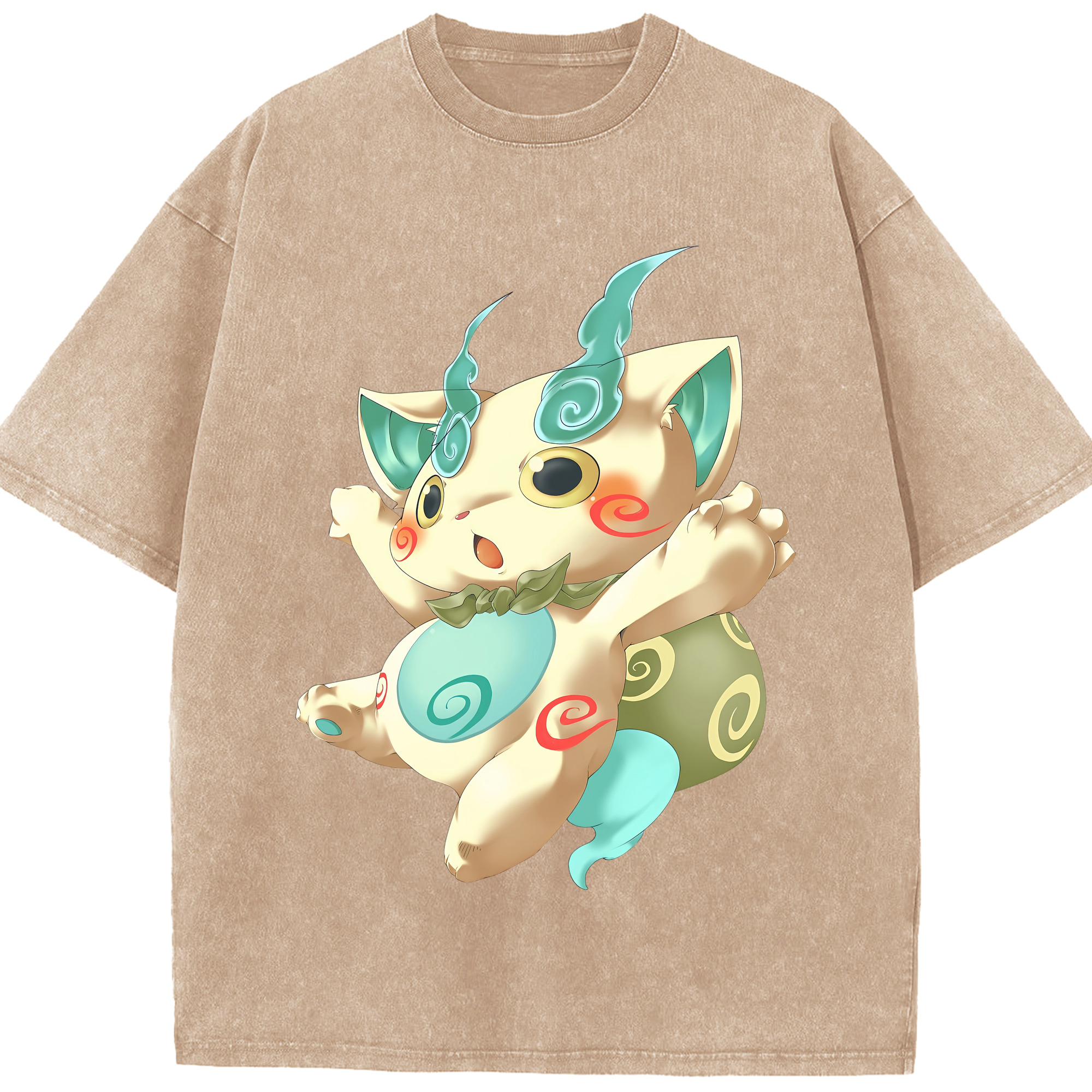 （画像用） 妖怪ウォッチ Yo-kai Watch 綿100% ヴィンテージ風 半袖Tシャツ（フロントプリント）