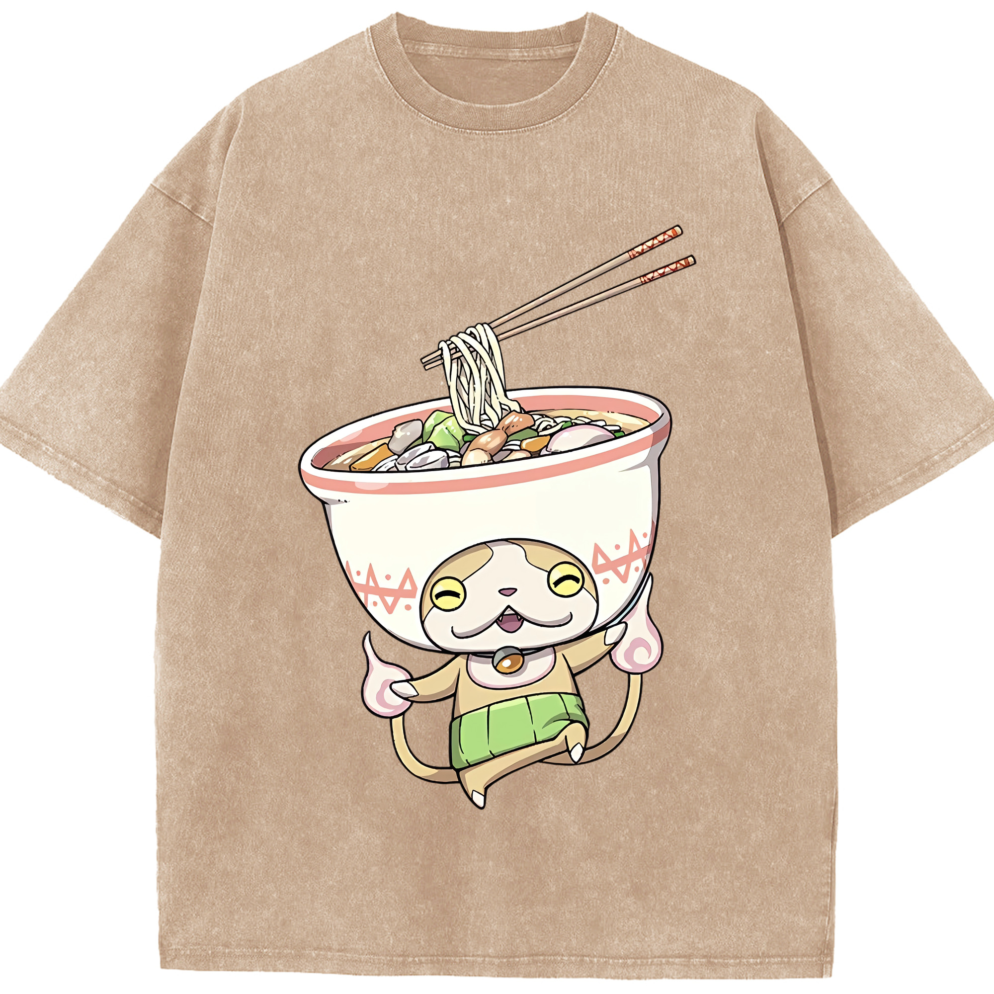 （画像用） 妖怪ウォッチ Yo-kai Watch 綿100% ヴィンテージ風 半袖Tシャツ（フロントプリント）