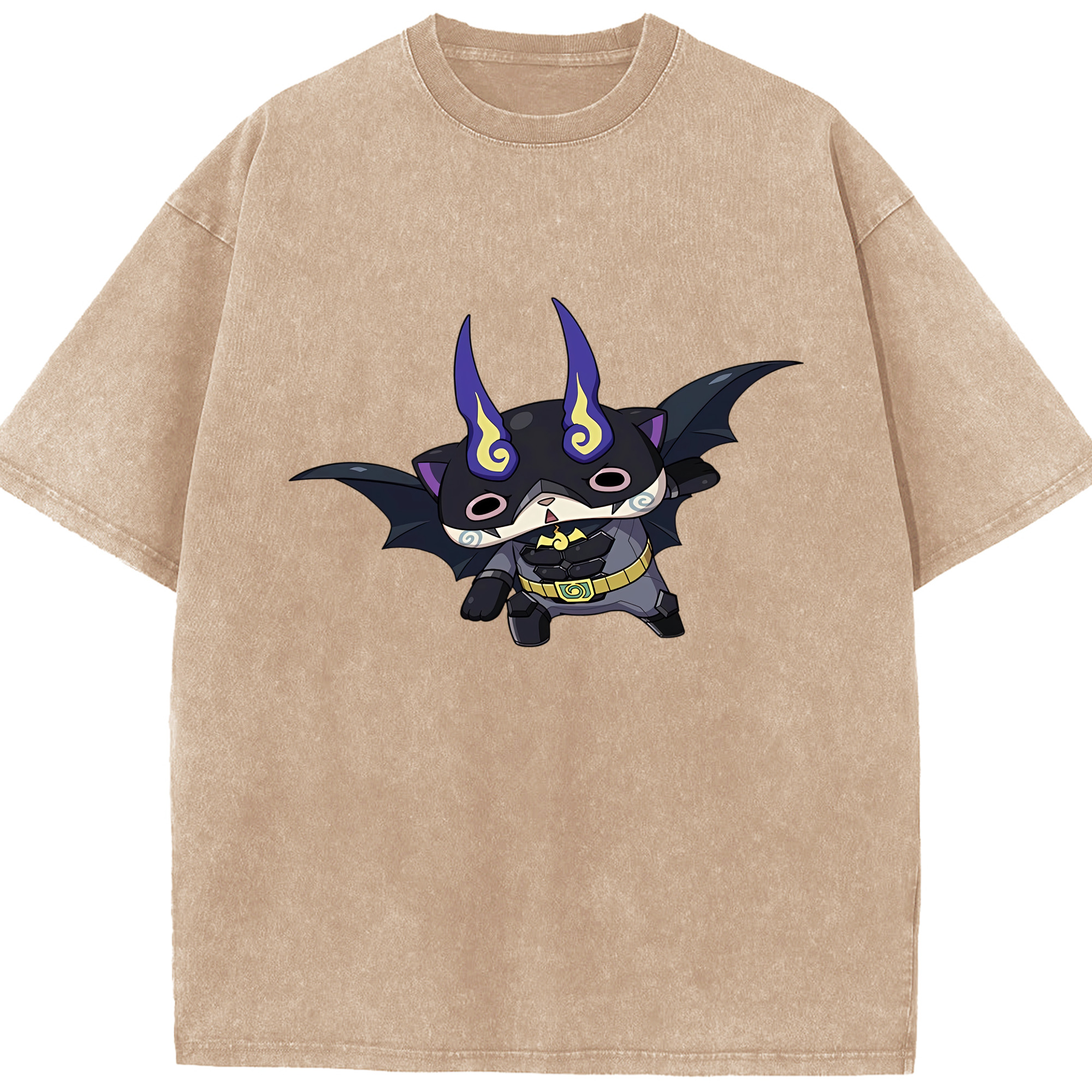 （画像用） 妖怪ウォッチ Yo-kai Watch 綿100% ヴィンテージ風 半袖Tシャツ（フロントプリント）