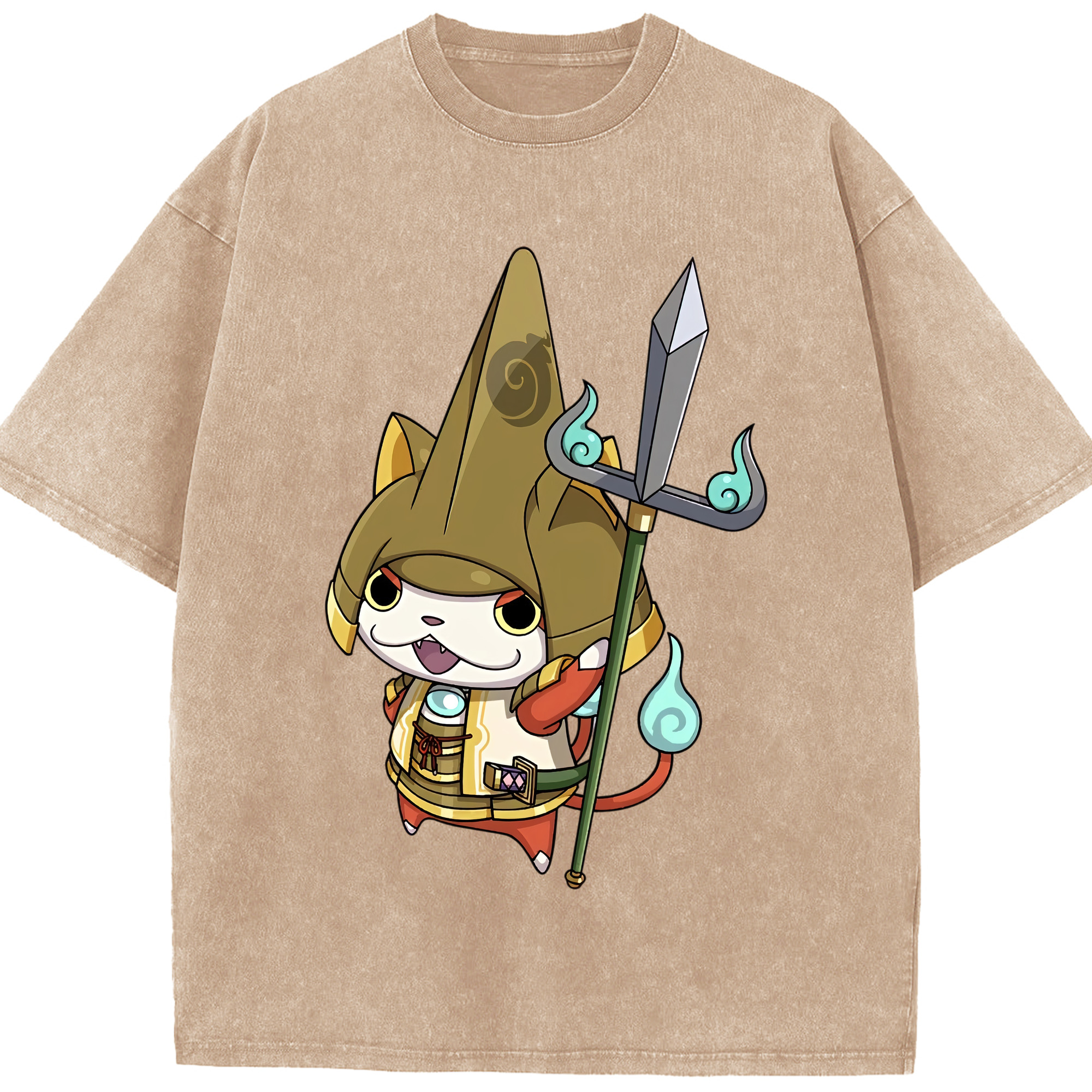 （画像用） 妖怪ウォッチ Yo-kai Watch 綿100% ヴィンテージ風 半袖Tシャツ（フロントプリント）