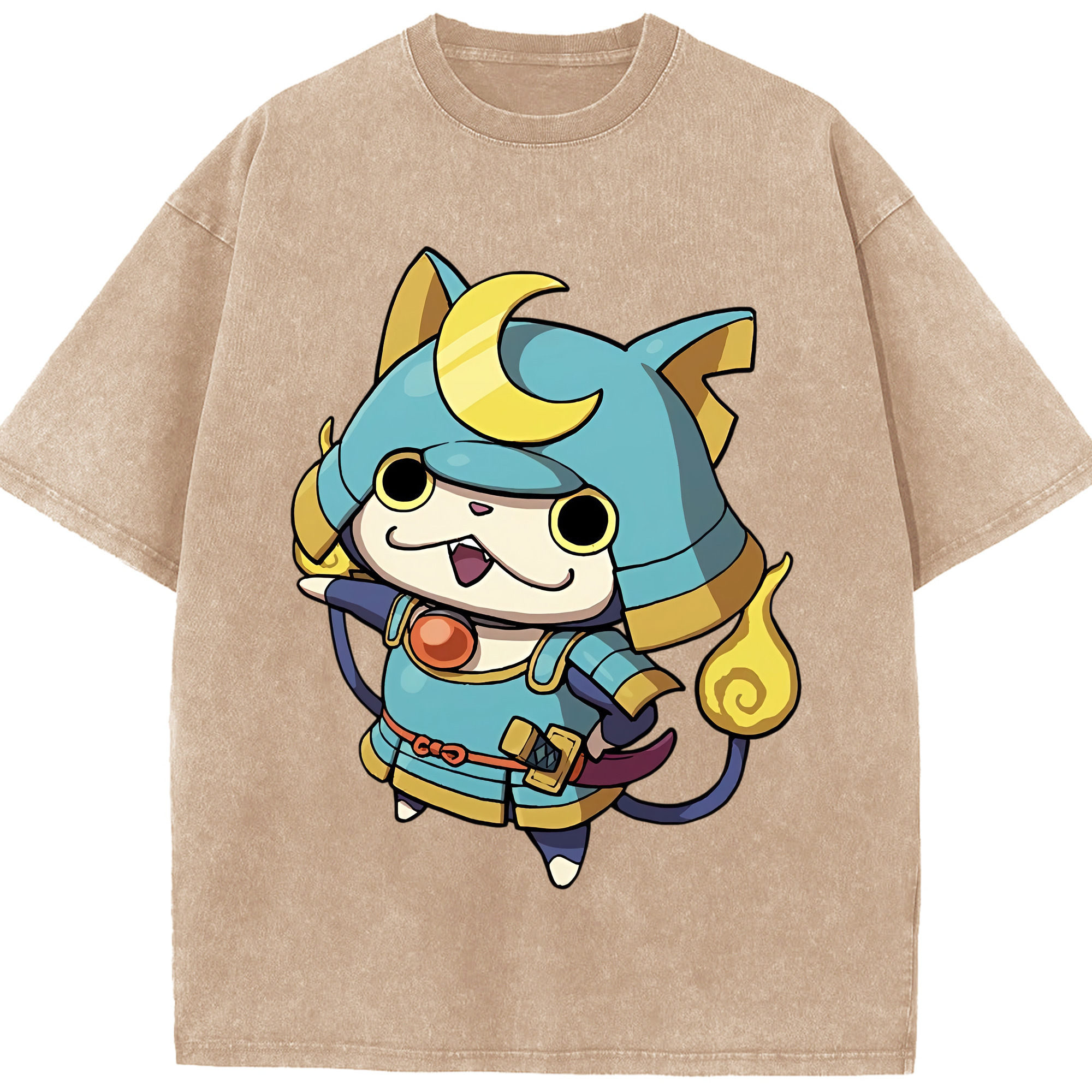 （画像用） 妖怪ウォッチ Yo-kai Watch 綿100% ヴィンテージ風 半袖Tシャツ（フロントプリント）