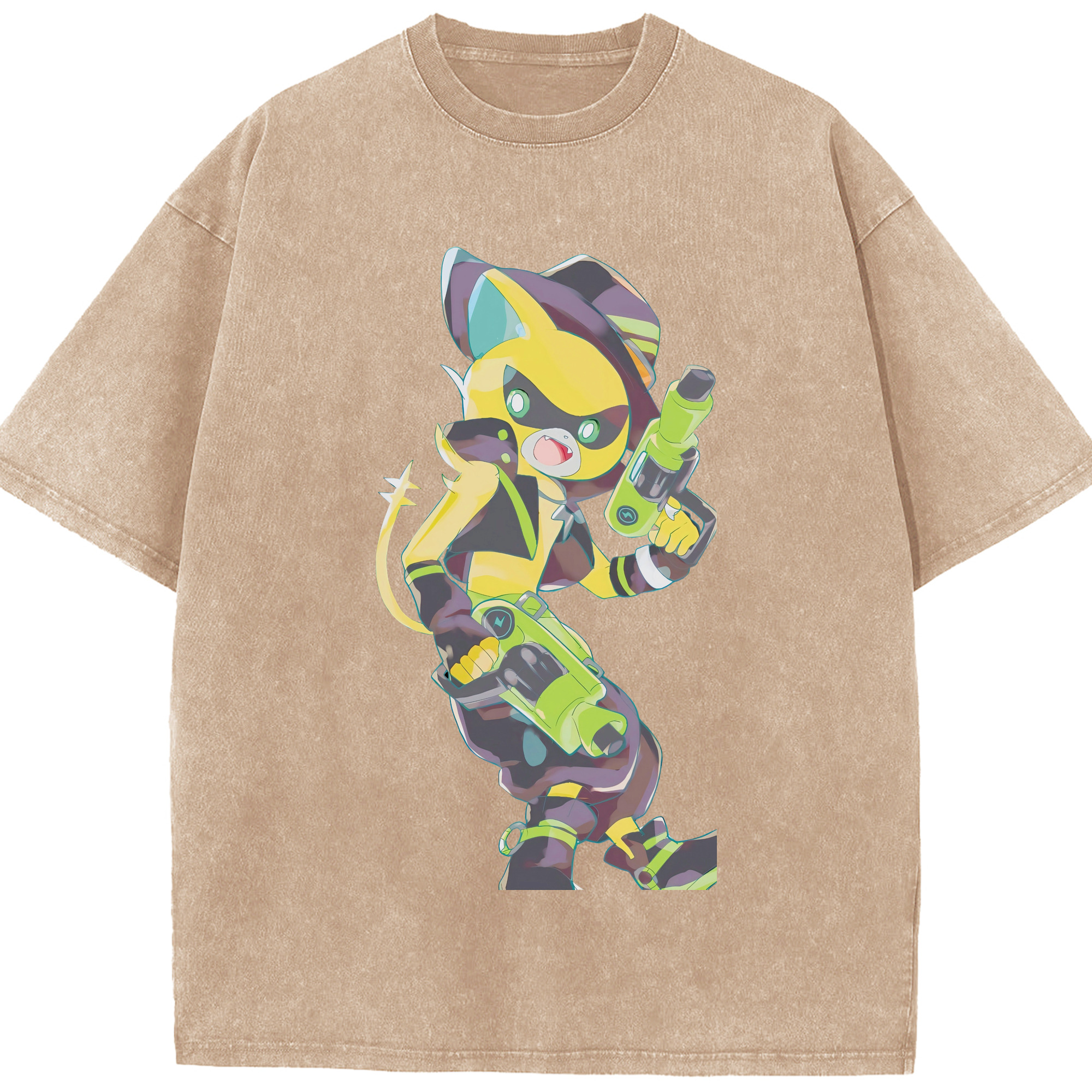 （画像用） 妖怪ウォッチ Yo-kai Watch 綿100% ヴィンテージ風 半袖Tシャツ（フロントプリント）