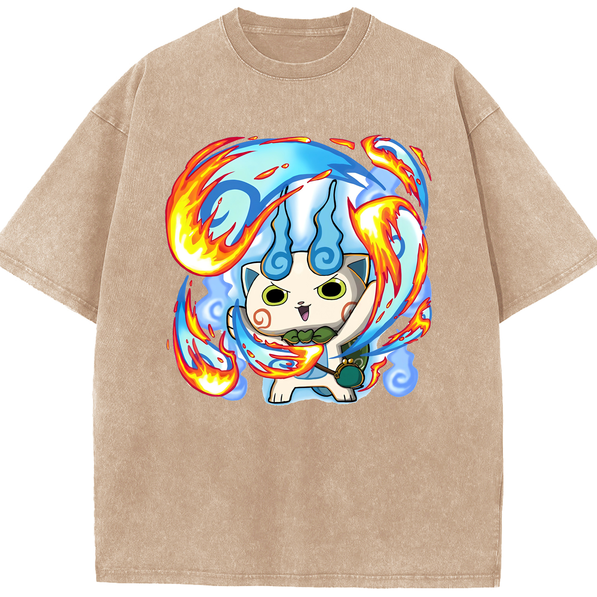 （画像用） 妖怪ウォッチ Yo-kai Watch 綿100% ヴィンテージ風 半袖Tシャツ（フロントプリント）