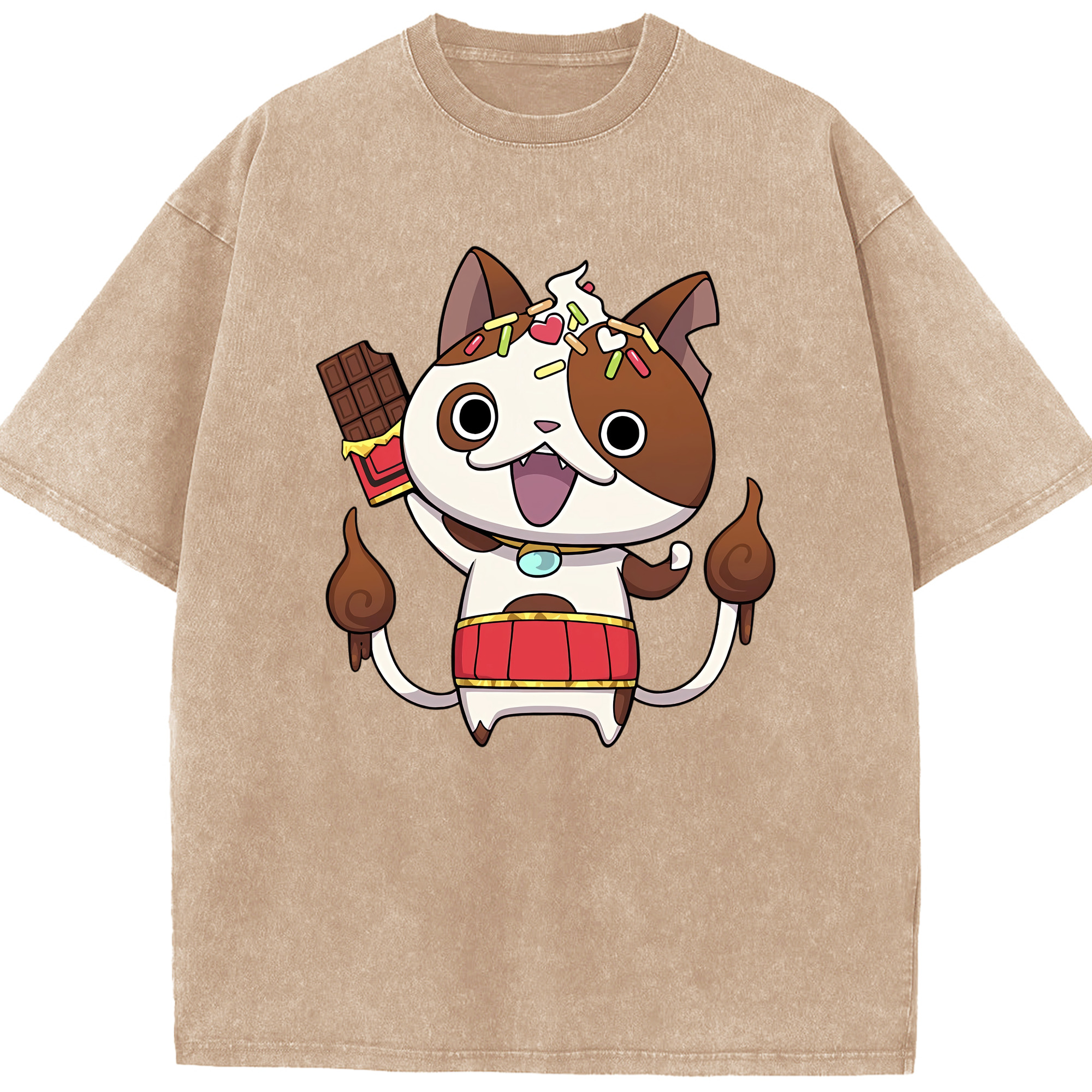 （画像用） 妖怪ウォッチ Yo-kai Watch 綿100% ヴィンテージ風 半袖Tシャツ（フロントプリント）