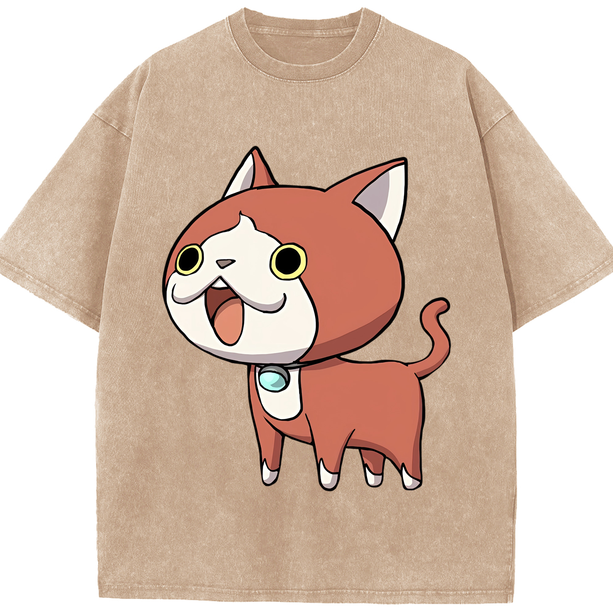 （画像用） 妖怪ウォッチ Yo-kai Watch 綿100% ヴィンテージ風 半袖Tシャツ（フロントプリント）