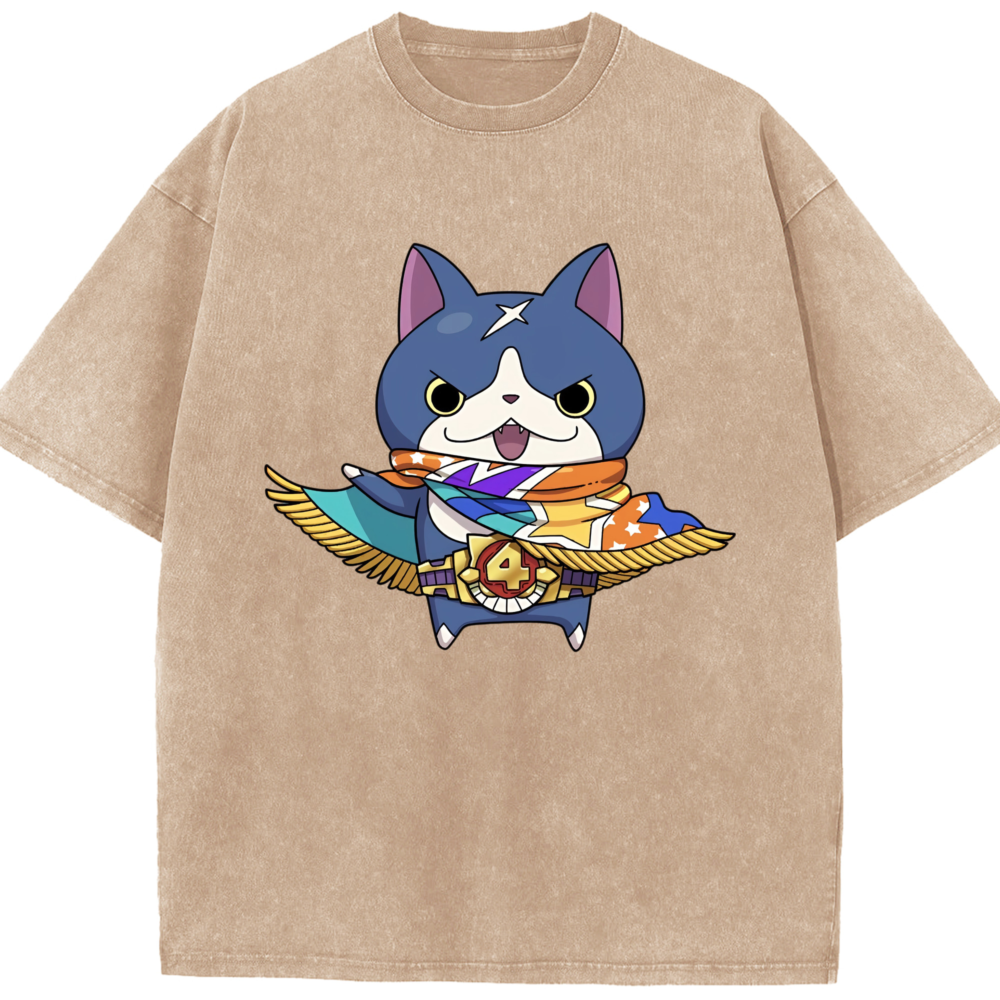 （画像用） 妖怪ウォッチ Yo-kai Watch 綿100% ヴィンテージ風 半袖Tシャツ（フロントプリント）