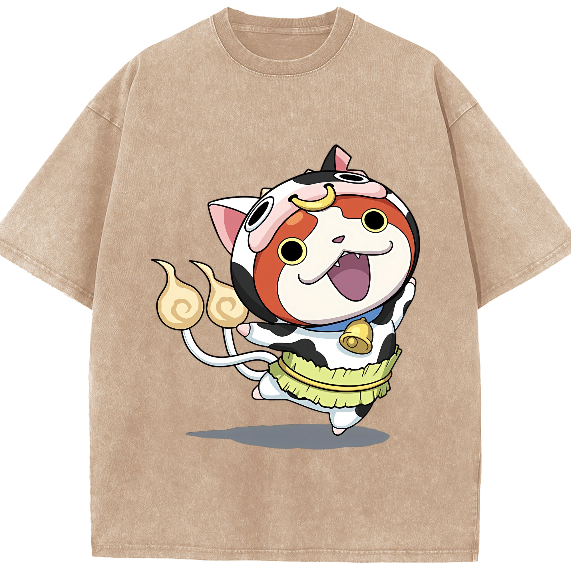 （画像用） 妖怪ウォッチ Yo-kai Watch 綿100% ヴィンテージ風 半袖Tシャツ（フロントプリント）