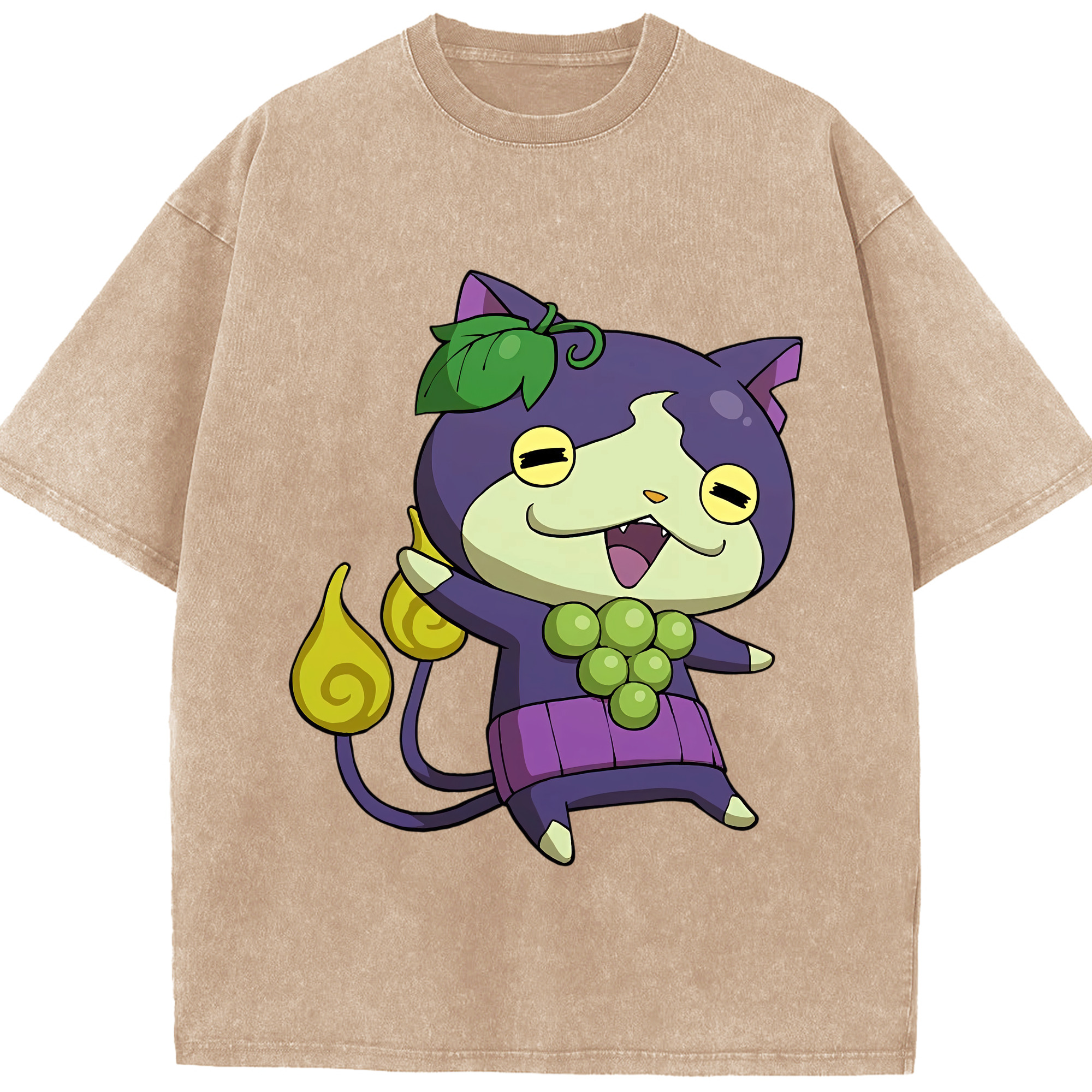 （画像用） 妖怪ウォッチ Yo-kai Watch 綿100% ヴィンテージ風 半袖Tシャツ（フロントプリント）