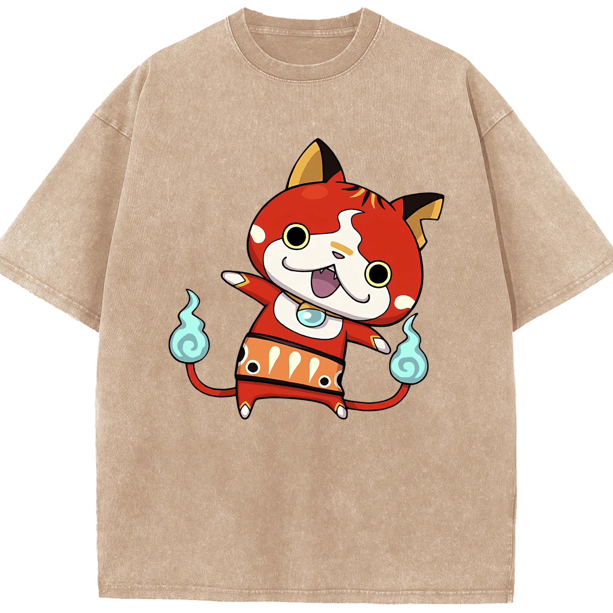 （画像用） 妖怪ウォッチ Yo-kai Watch 綿100% ヴィンテージ風 半袖Tシャツ（フロントプリント）