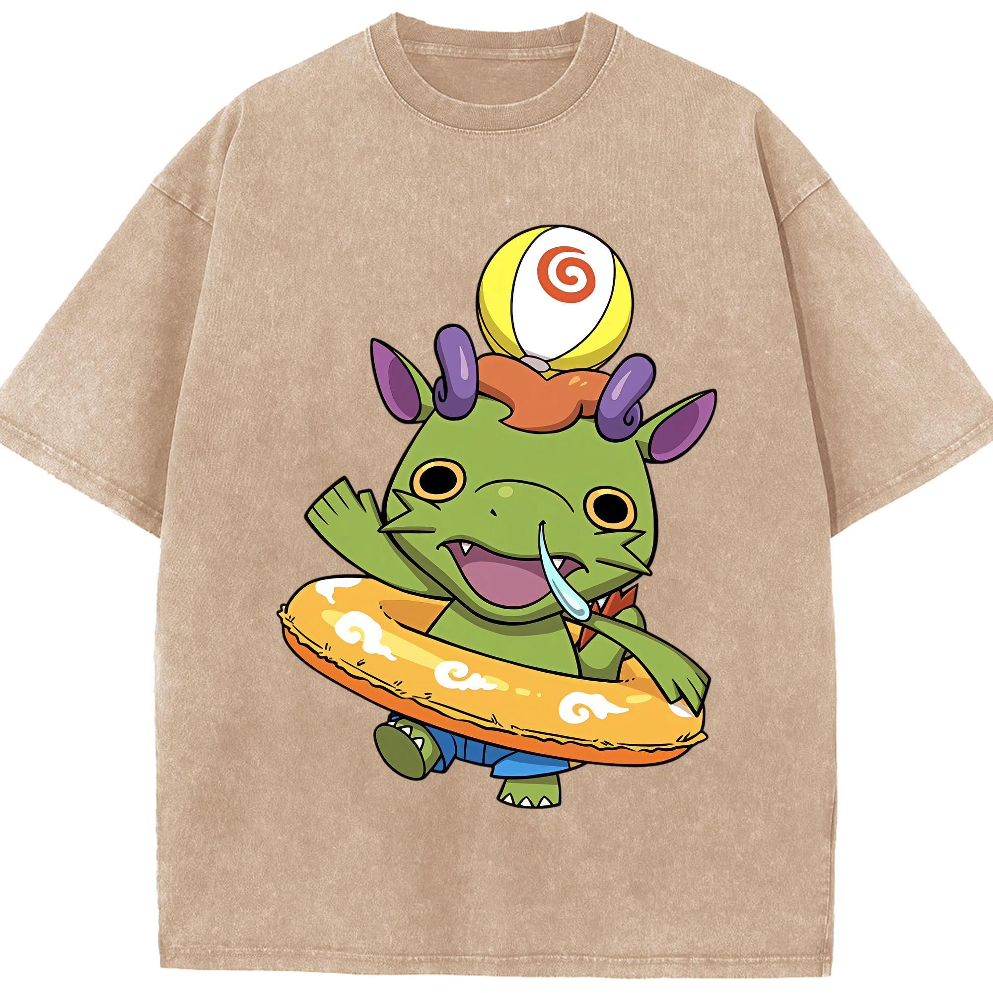 （画像用） 妖怪ウォッチ Yo-kai Watch 綿100% ヴィンテージ風 半袖Tシャツ（フロントプリント）