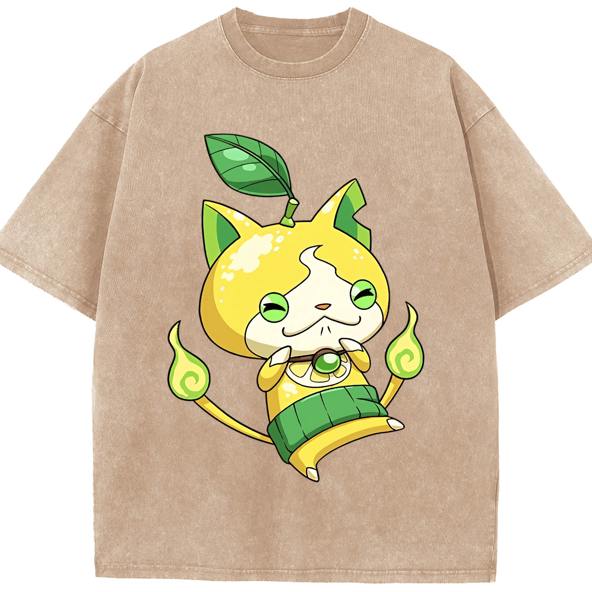（画像用） 妖怪ウォッチ Yo-kai Watch 綿100% ヴィンテージ風 半袖Tシャツ（フロントプリント）