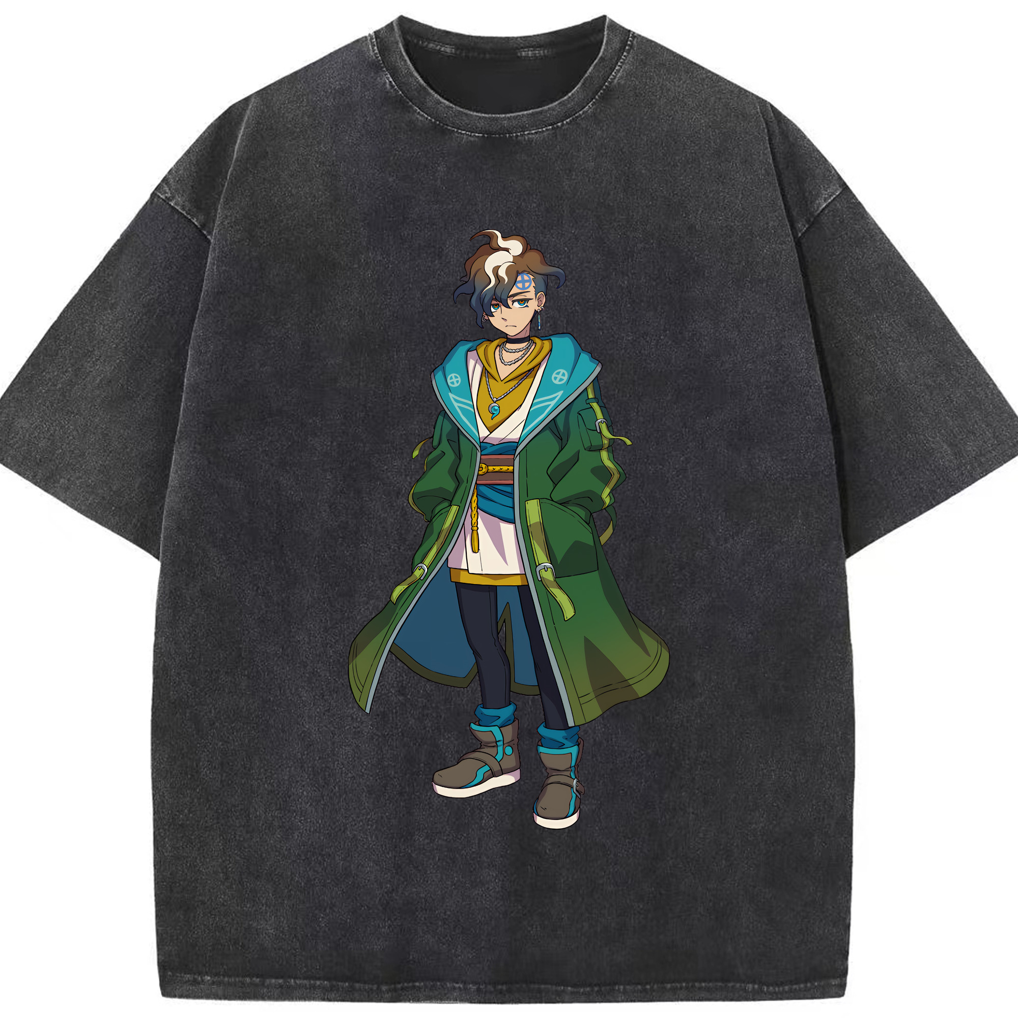（画像用） 妖怪ウォッチ Yo-kai Watch 綿100% ヴィンテージ風 半袖Tシャツ（フロントプリント）