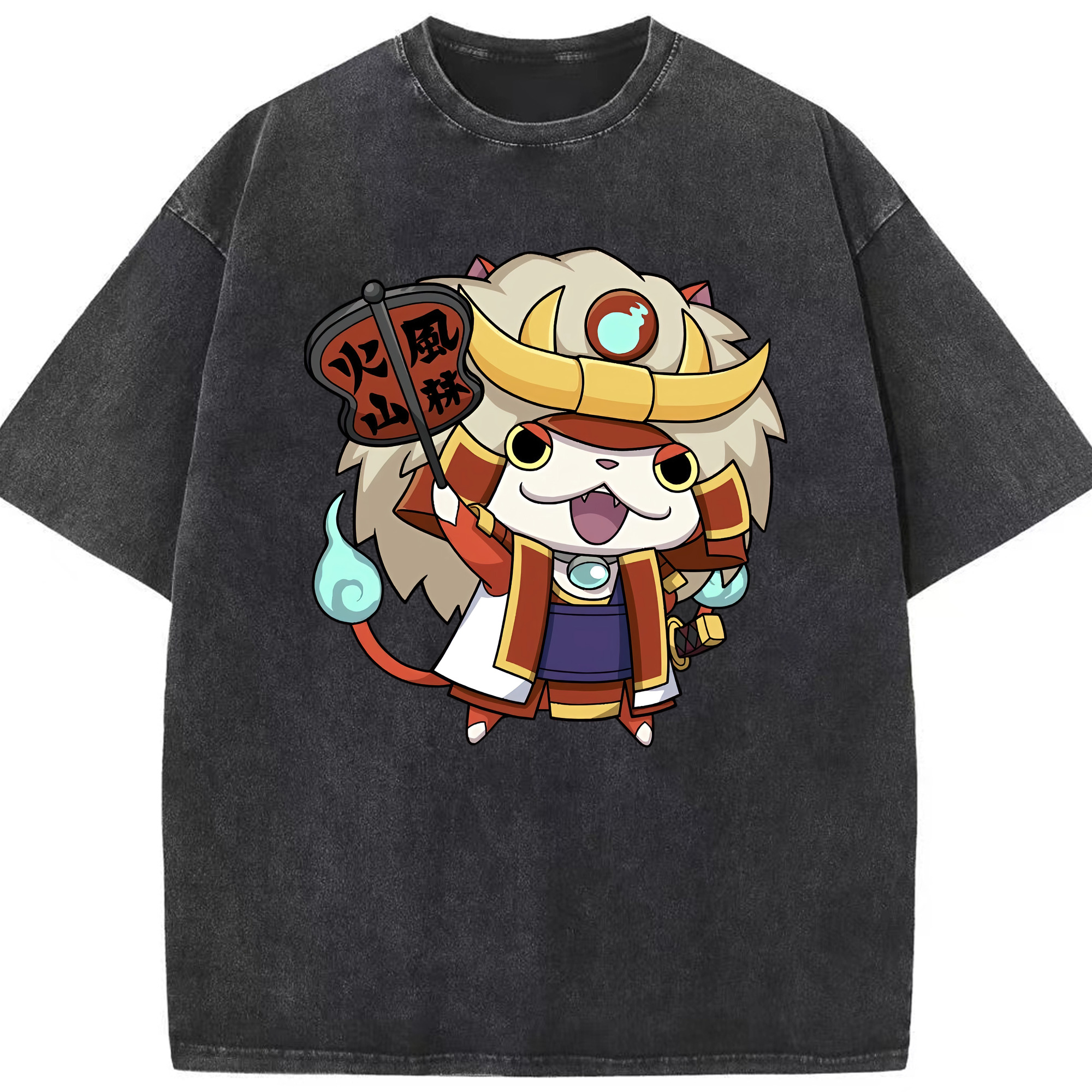 （画像用） 妖怪ウォッチ Yo-kai Watch 綿100% ヴィンテージ風 半袖Tシャツ（フロントプリント）