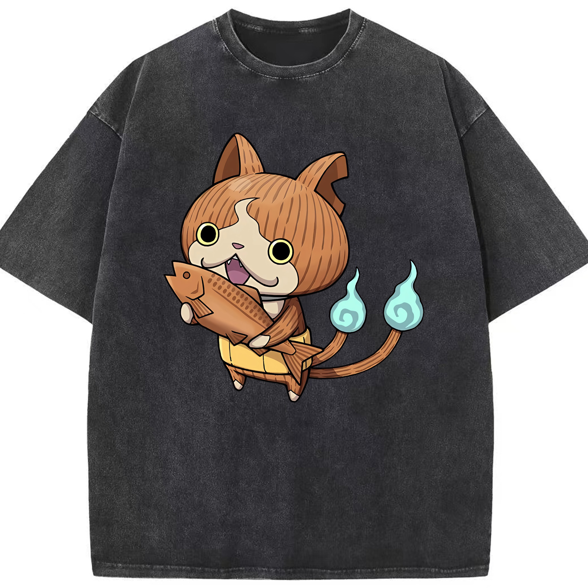 （画像用） 妖怪ウォッチ Yo-kai Watch 綿100% ヴィンテージ風 半袖Tシャツ（フロントプリント）
