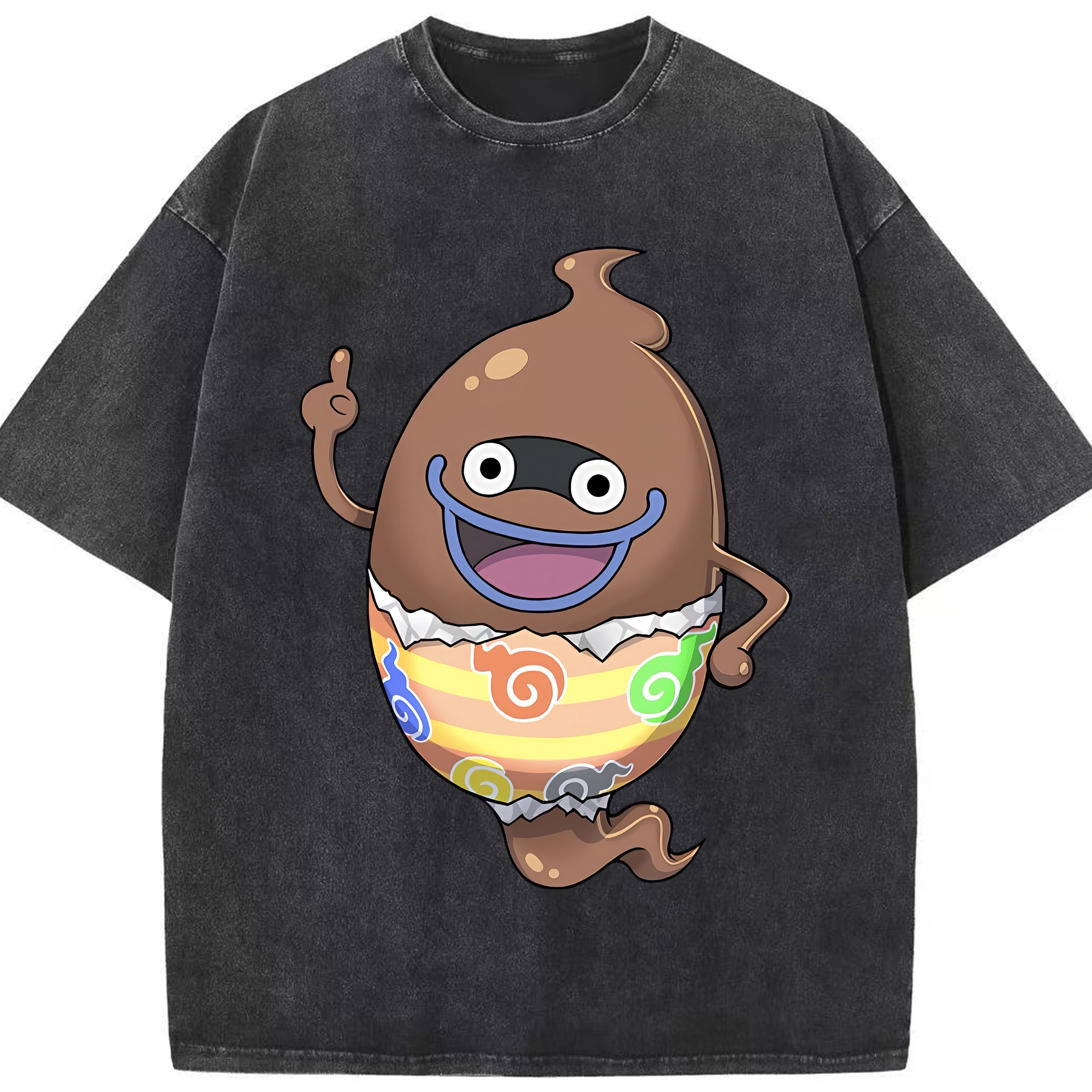 （画像用） 妖怪ウォッチ Yo-kai Watch 綿100% ヴィンテージ風 半袖Tシャツ（フロントプリント）