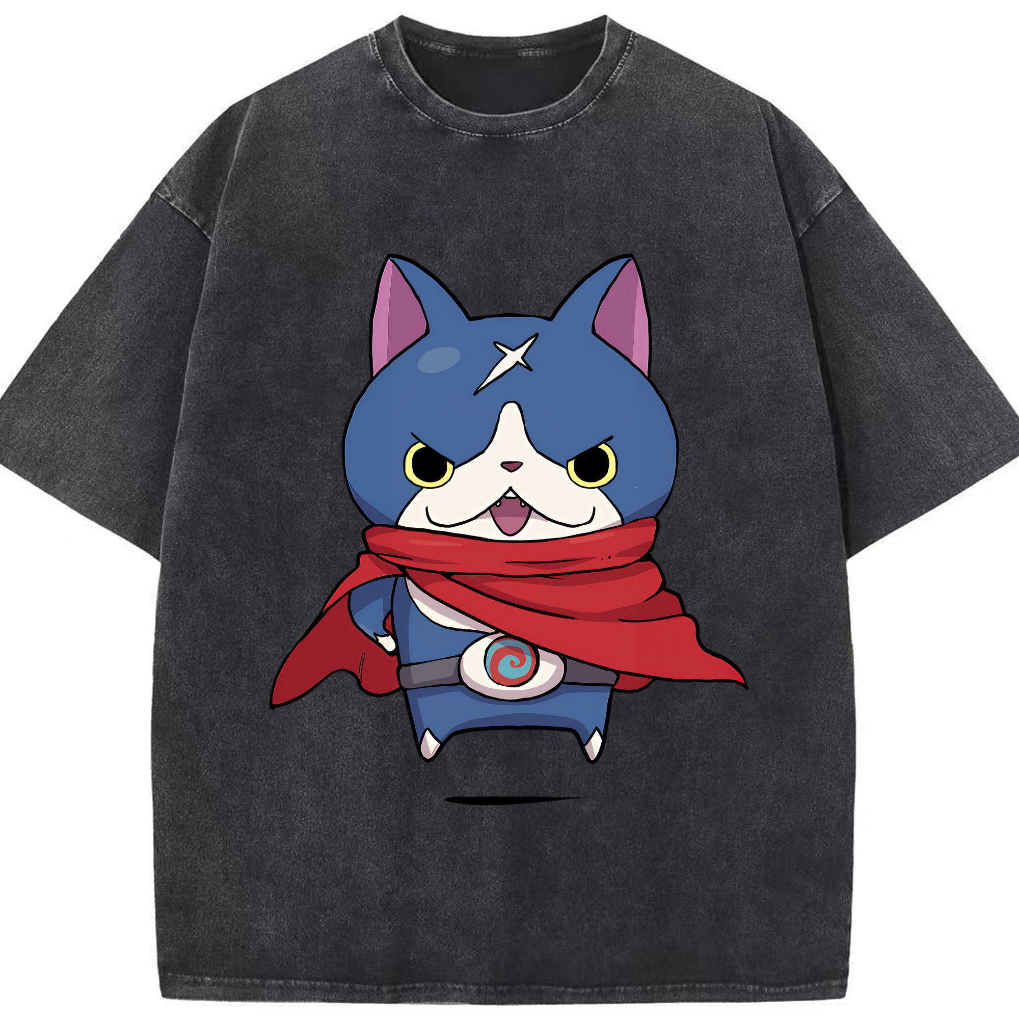 （画像用） 妖怪ウォッチ Yo-kai Watch 綿100% ヴィンテージ風 半袖Tシャツ（フロントプリント）