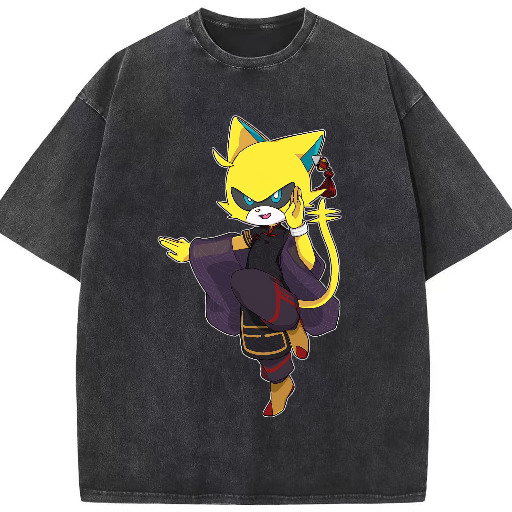 （画像用） 妖怪ウォッチ Yo-kai Watch 綿100% ヴィンテージ風 半袖Tシャツ（フロントプリント）