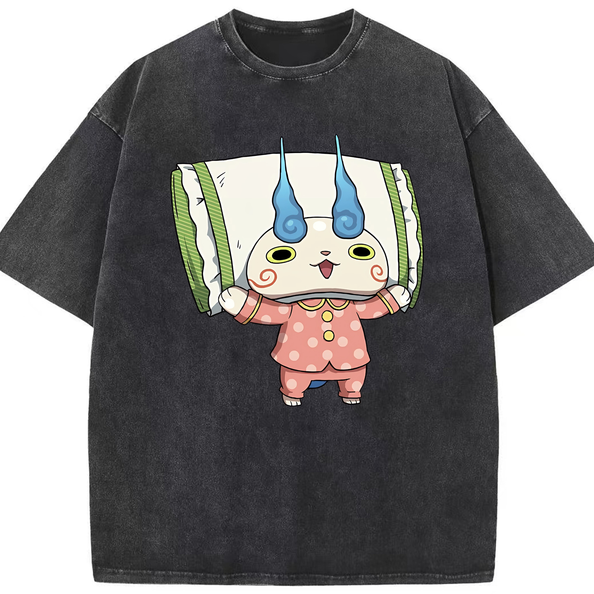（画像用） 妖怪ウォッチ Yo-kai Watch 綿100% ヴィンテージ風 半袖Tシャツ（フロントプリント）