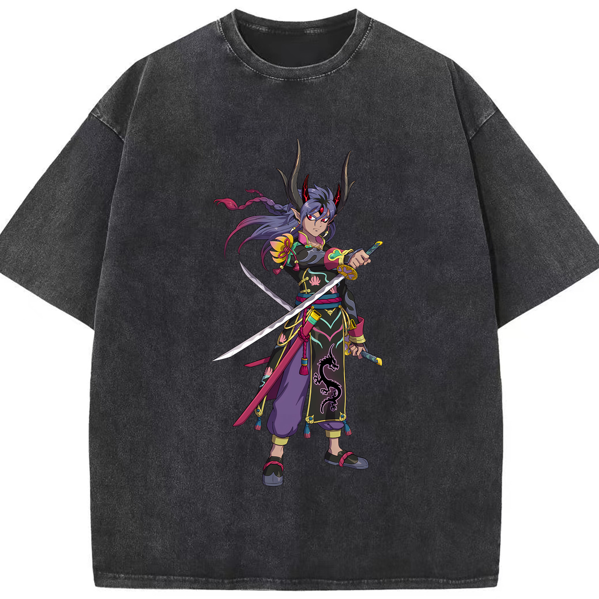 （画像用） 妖怪ウォッチ Yo-kai Watch 綿100% ヴィンテージ風 半袖Tシャツ（フロントプリント）