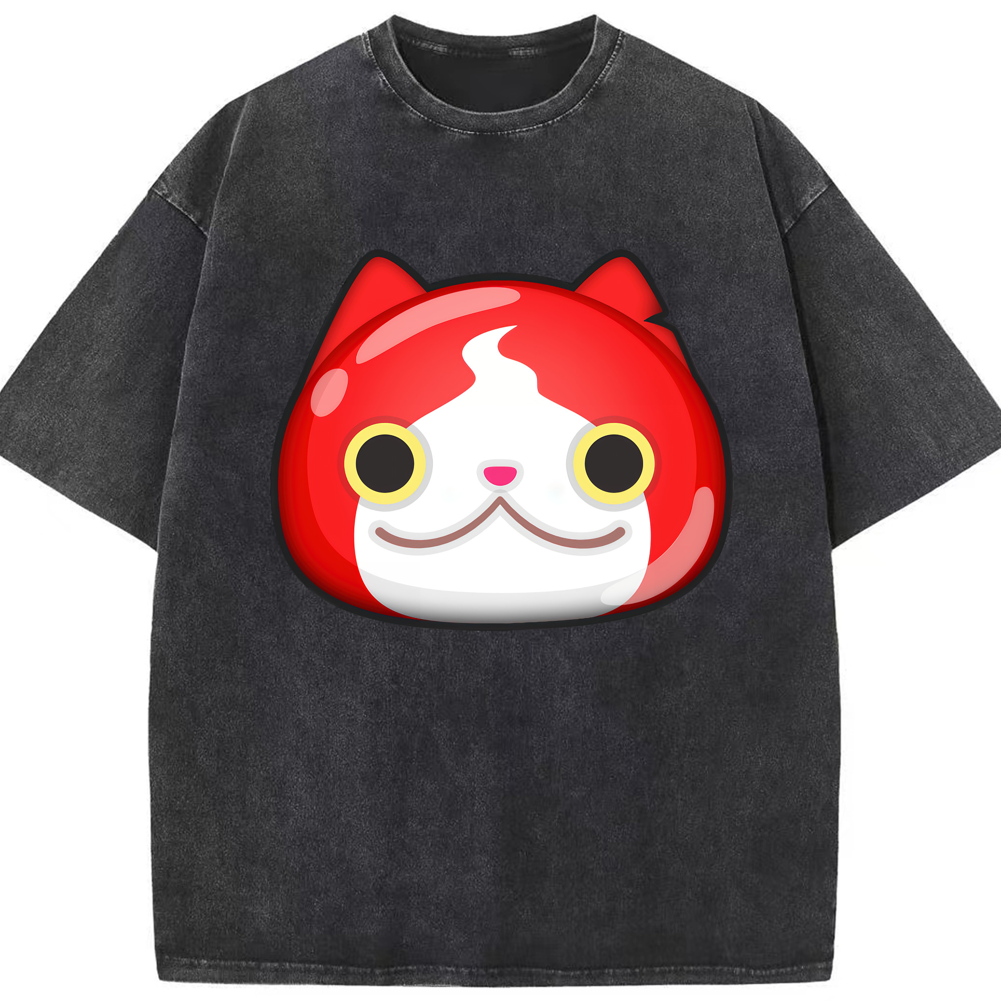 （画像用） 妖怪ウォッチ Yo-kai Watch 綿100% ヴィンテージ風 半袖Tシャツ（フロントプリント）